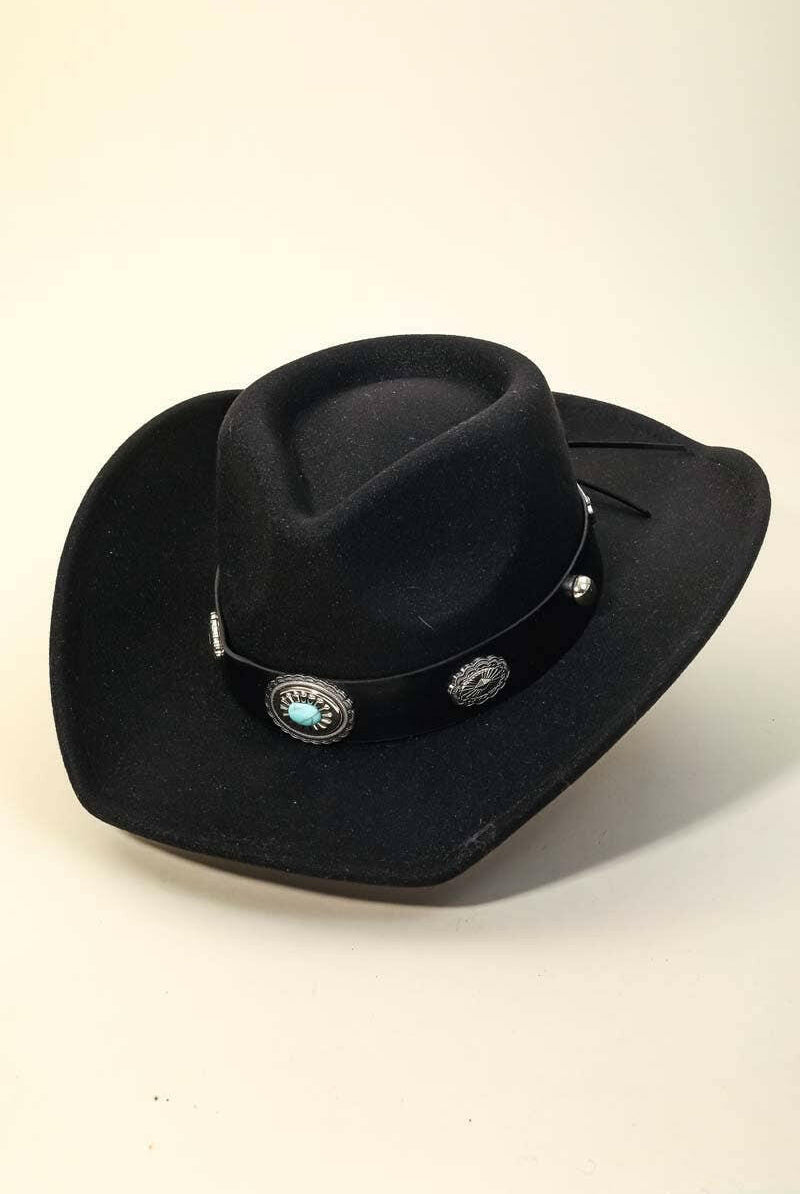 Boho Disc Strap Cowboy Hat-Hat-Krush Kandy, Women's Online Fashion Boutique Located in Phoenix, Arizona (Scottsdale Area)