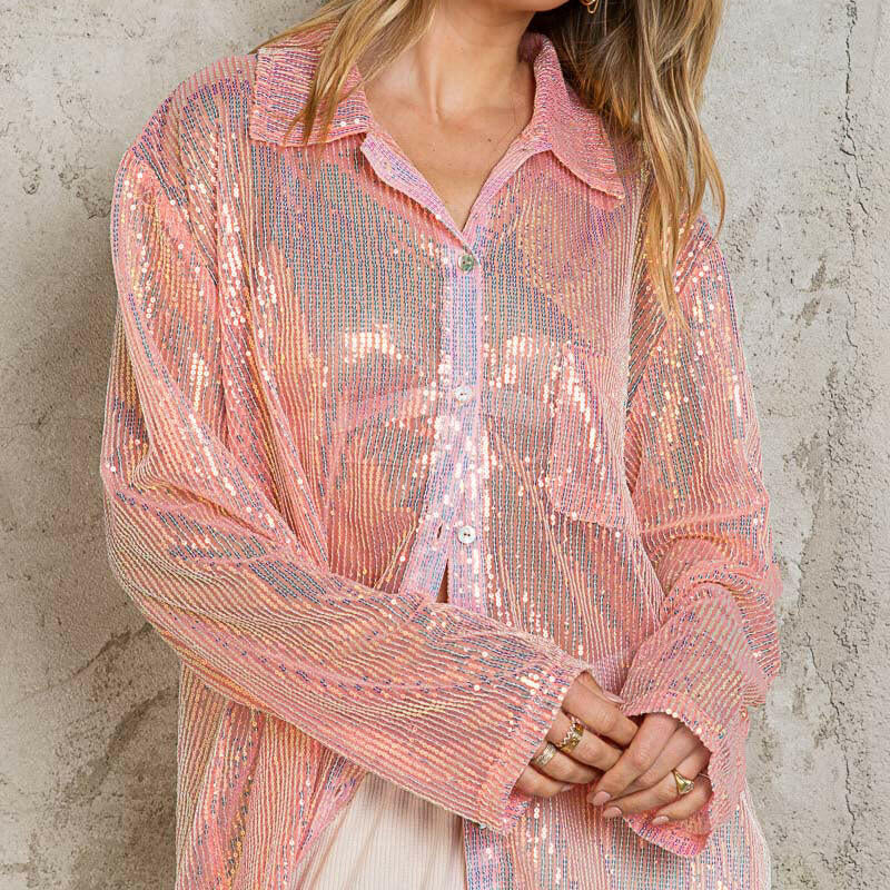 POL Sequin Relaxed Top | 5 Colors-Long Sleeve Tops-Krush Kandy, Women's Online Fashion Boutique Located in Phoenix, Arizona (Scottsdale Area)