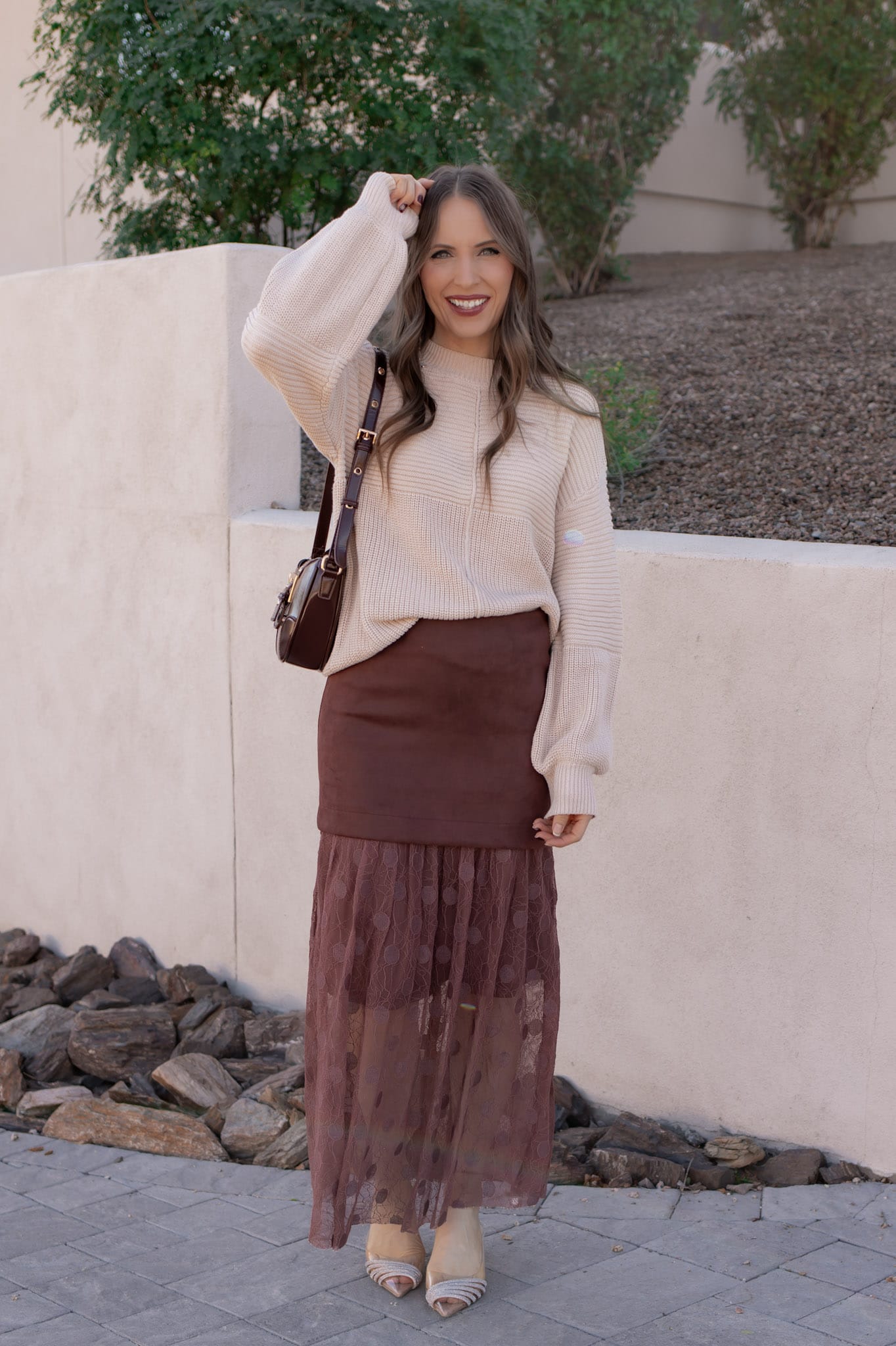 Lace Contrast Maxi Skirt-Skirts-Krush Kandy, Women's Online Fashion Boutique Located in Phoenix, Arizona (Scottsdale Area)