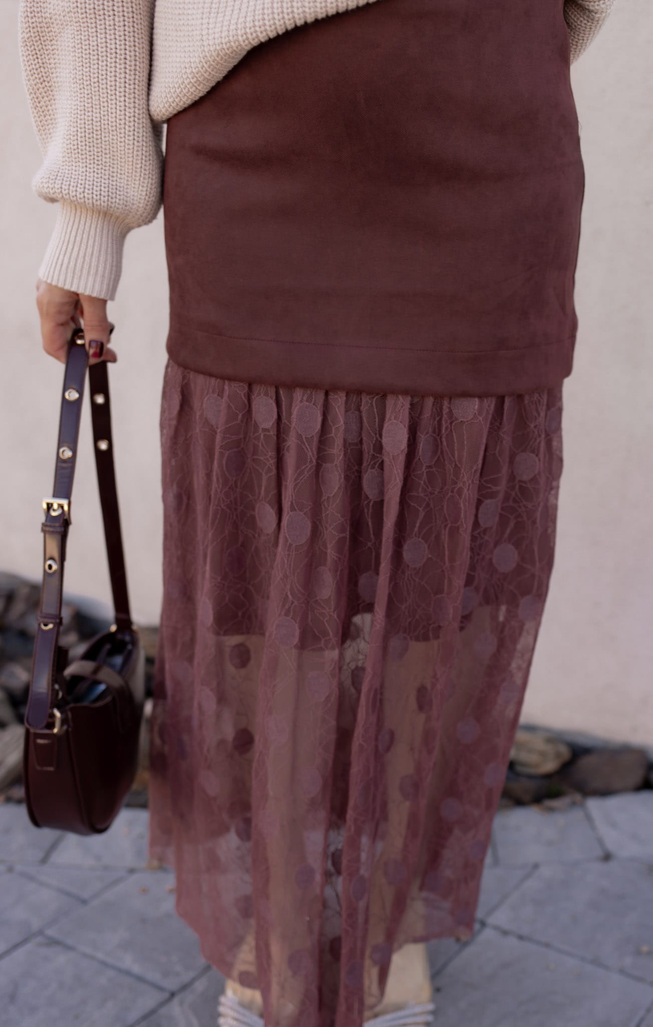 Lace Contrast Maxi Skirt-Skirts-Krush Kandy, Women's Online Fashion Boutique Located in Phoenix, Arizona (Scottsdale Area)
