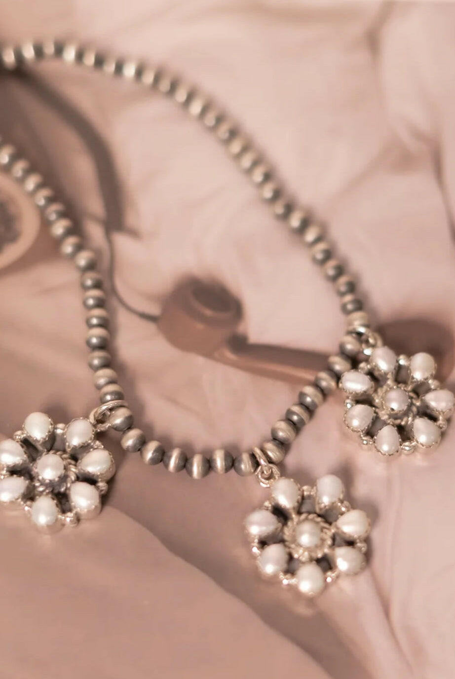 Desert Pearls Cluster Necklace-Squash Blossom Necklaces-Krush Kandy, Women's Online Fashion Boutique Located in Phoenix, Arizona (Scottsdale Area)