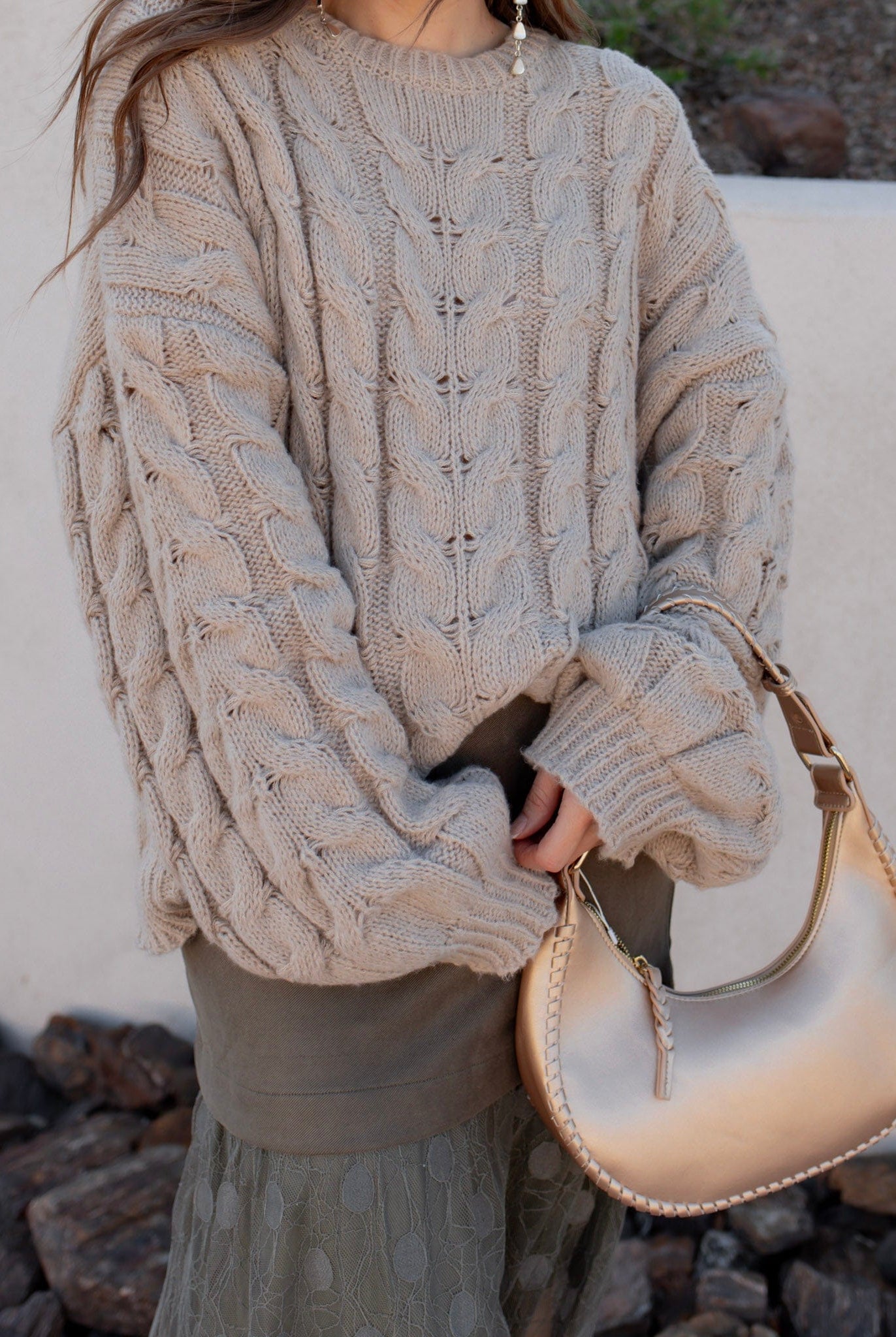 Comfort Krush Oversized Knit Sweater-Sweaters-Krush Kandy, Women's Online Fashion Boutique Located in Phoenix, Arizona (Scottsdale Area)