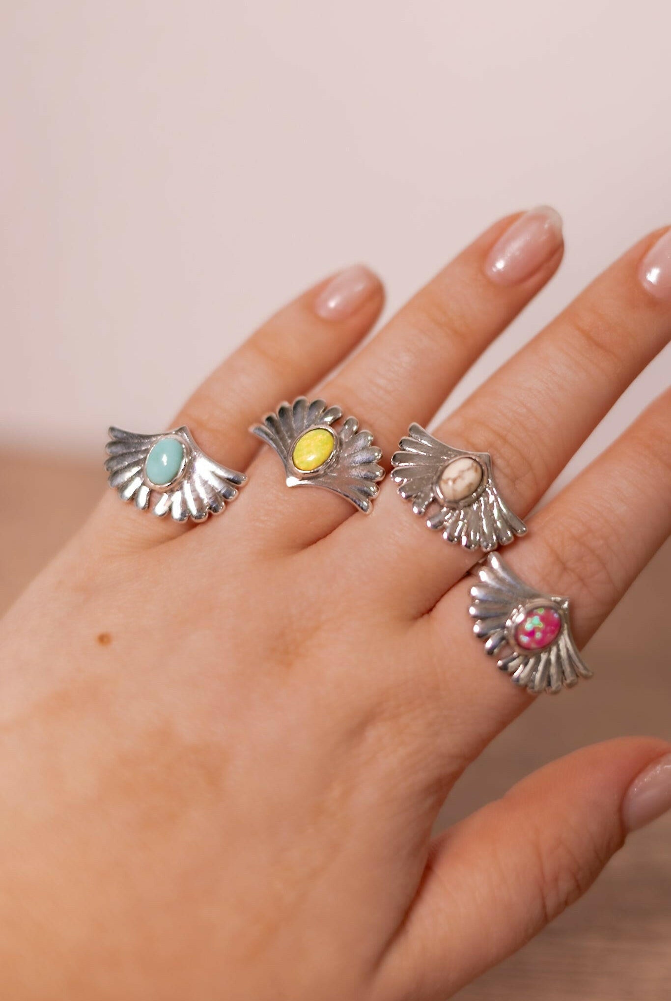 Heavenly Tide Single Stone Ring-Statement Rings-Krush Kandy, Women's Online Fashion Boutique Located in Phoenix, Arizona (Scottsdale Area)