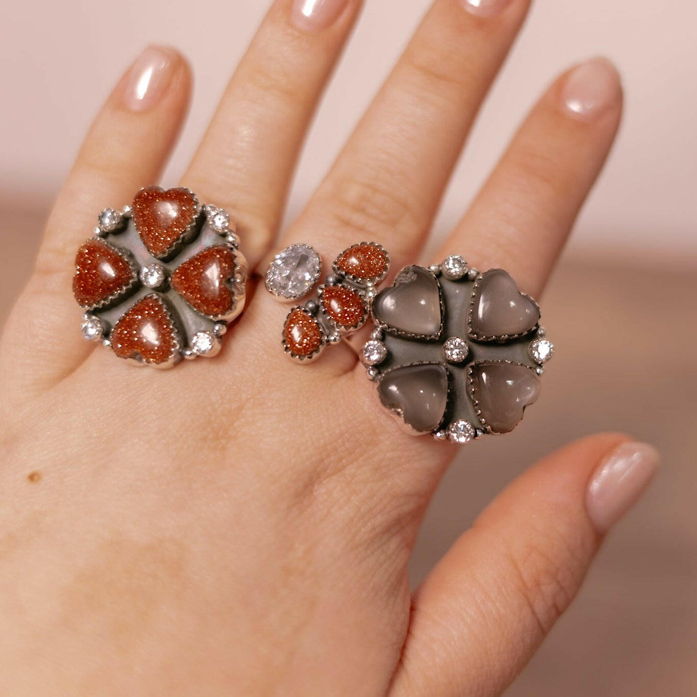 One Of A Kind White CZ Rings-Rings-Krush Kandy, Women's Online Fashion Boutique Located in Phoenix, Arizona (Scottsdale Area)