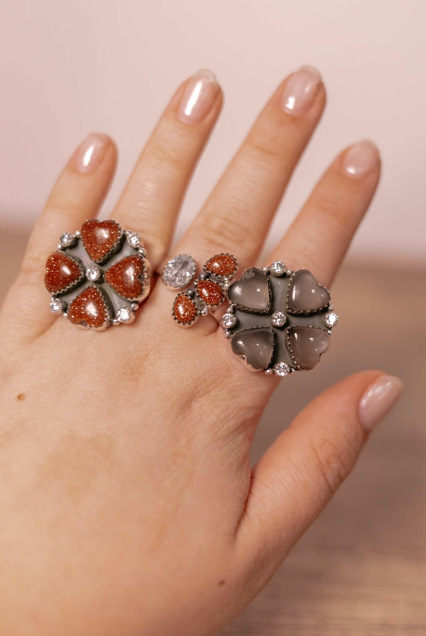 One Of A Kind White CZ Rings-Rings-Krush Kandy, Women's Online Fashion Boutique Located in Phoenix, Arizona (Scottsdale Area)