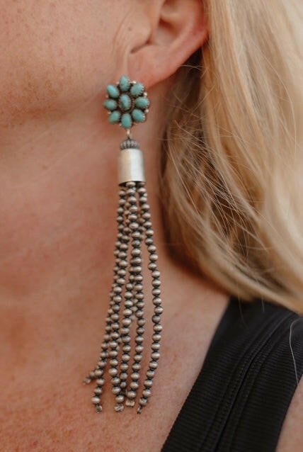 Luxe Desert Pearl & Tassel Earrings-Pearl Necklaces-Krush Kandy, Women's Online Fashion Boutique Located in Phoenix, Arizona (Scottsdale Area)