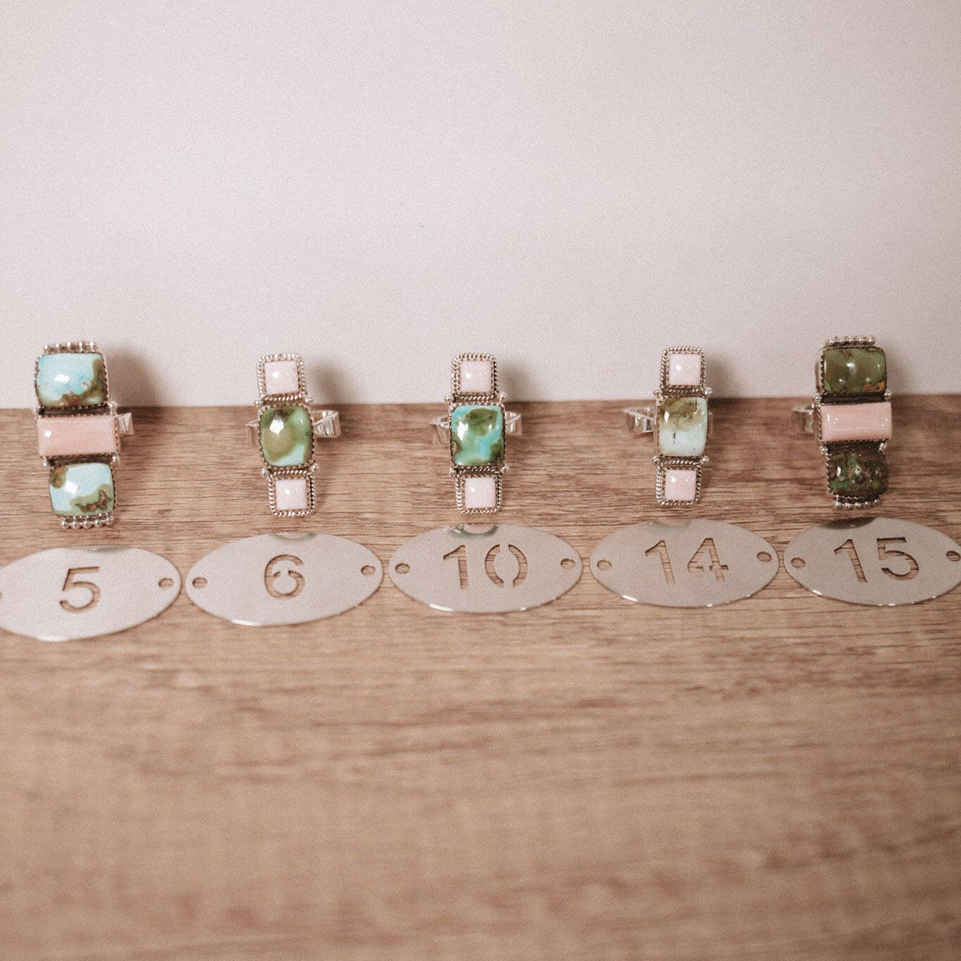 Pink Opal & Sonoran Gold Rings-Rings-Krush Kandy, Women's Online Fashion Boutique Located in Phoenix, Arizona (Scottsdale Area)