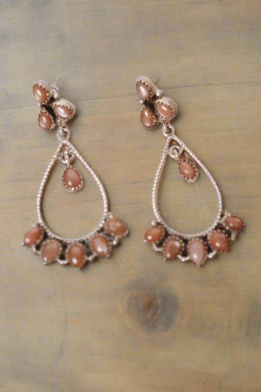 Brielle's Stone Drop Earrings-Drop Earrings-Krush Kandy, Women's Online Fashion Boutique Located in Phoenix, Arizona (Scottsdale Area)