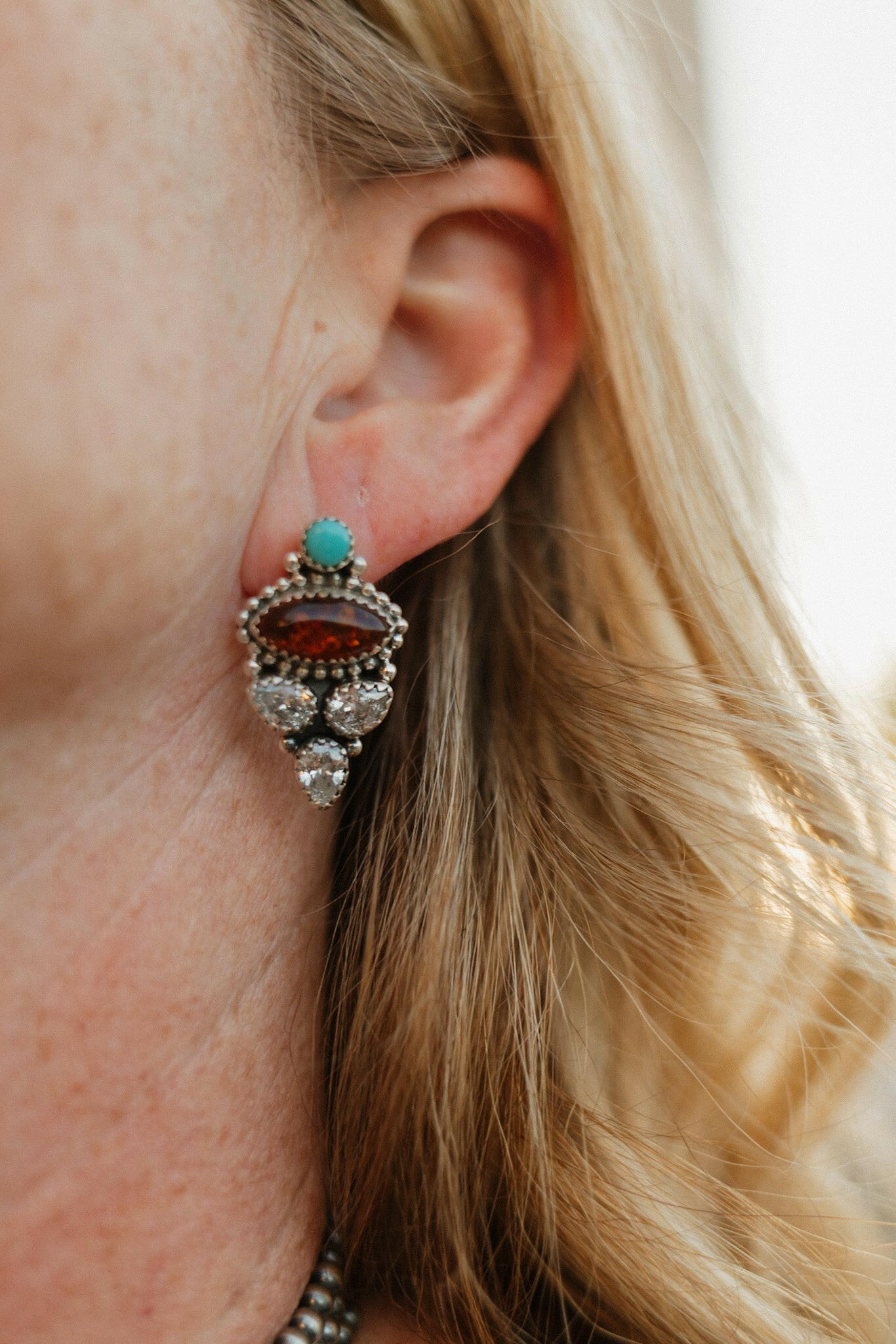 Canyon Glow Stone Earrings-Stud Earrings-Krush Kandy, Women's Online Fashion Boutique Located in Phoenix, Arizona (Scottsdale Area)