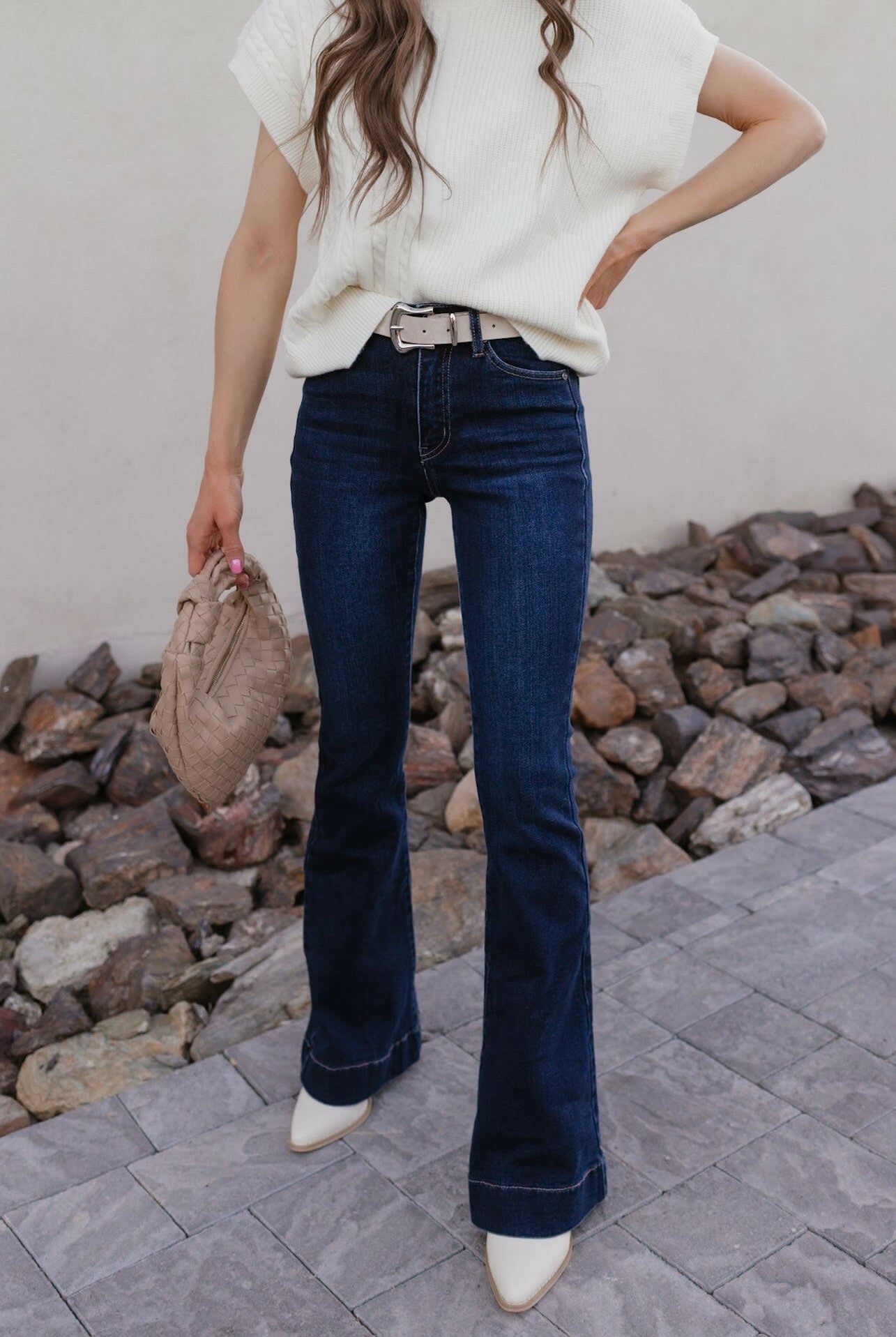 Kancan Deep River Slim Flare Jeans-Jeans-Krush Kandy, Women's Online Fashion Boutique Located in Phoenix, Arizona (Scottsdale Area)