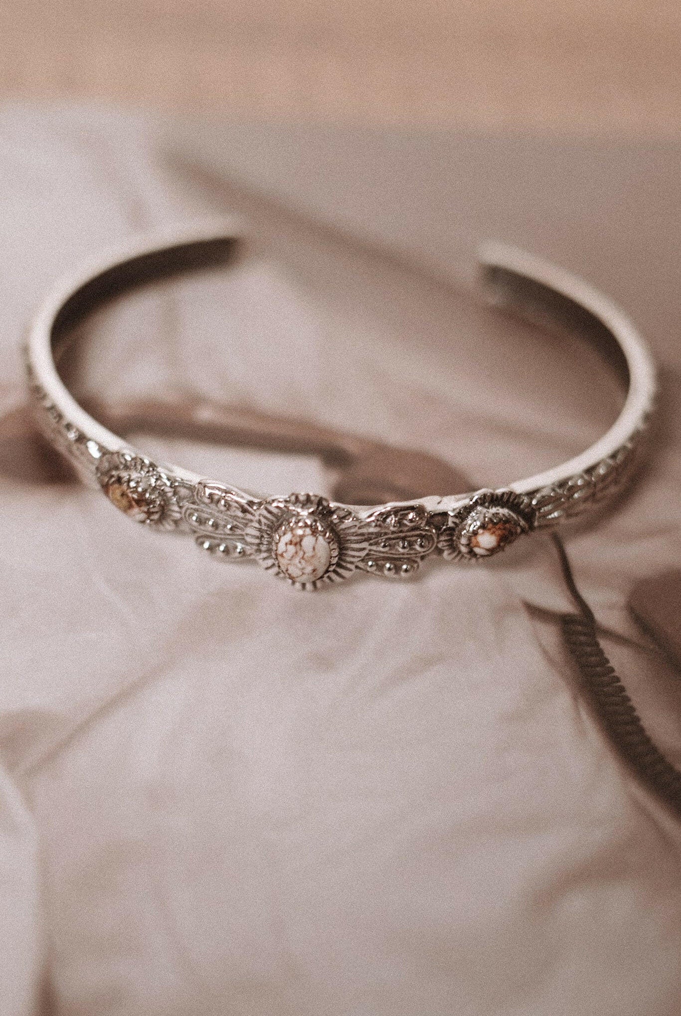 Leia's Blooming Stone Cuff-Bracelets-Krush Kandy, Women's Online Fashion Boutique Located in Phoenix, Arizona (Scottsdale Area)