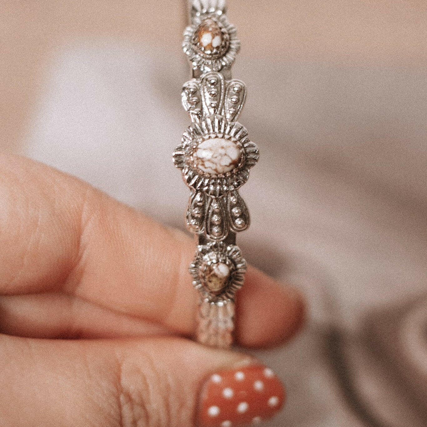 Leia's Blooming Stone Cuff-Bracelets-Krush Kandy, Women's Online Fashion Boutique Located in Phoenix, Arizona (Scottsdale Area)