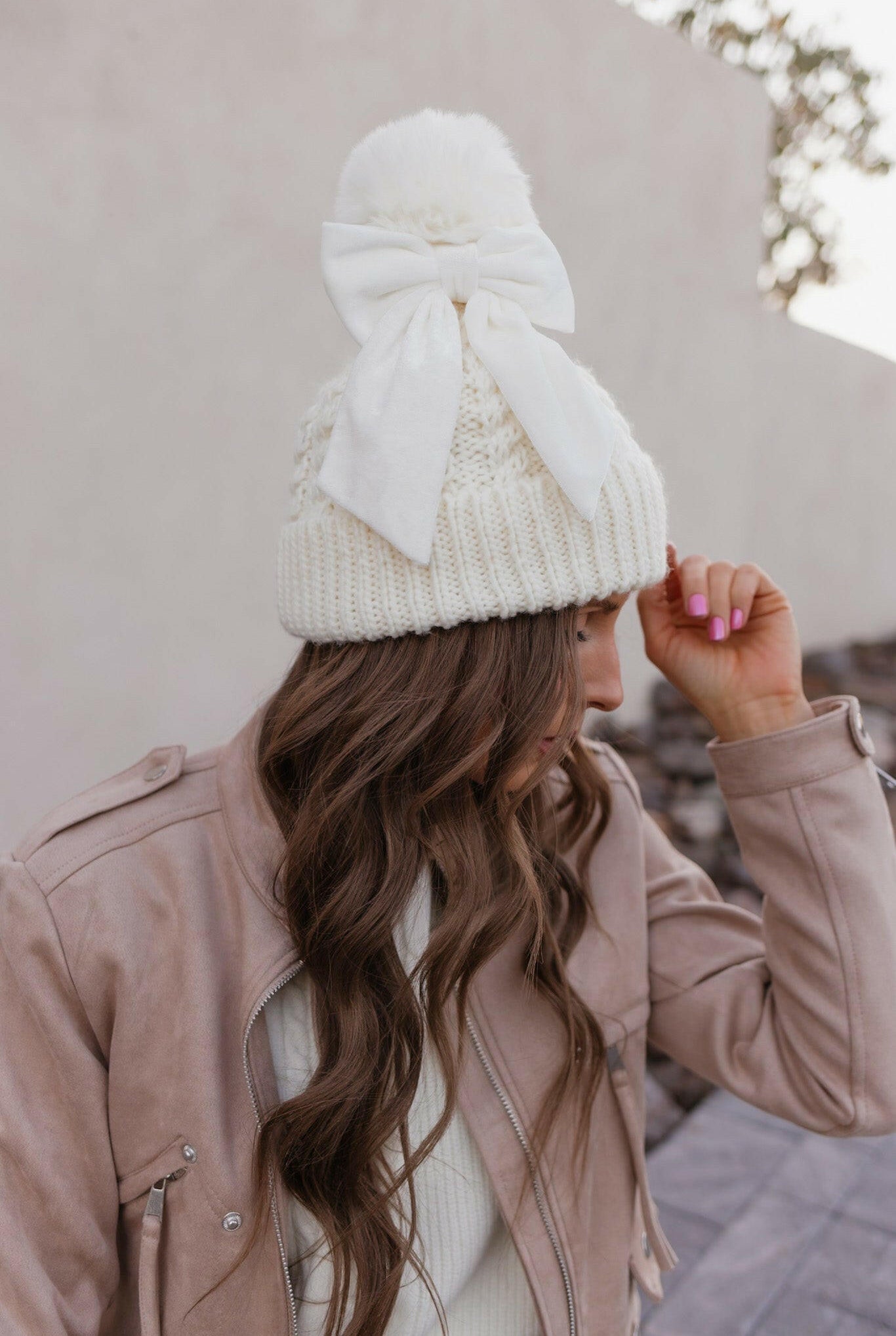 Snowbelle Convertible Bow Beanie-Hats-Krush Kandy, Women's Online Fashion Boutique Located in Phoenix, Arizona (Scottsdale Area)