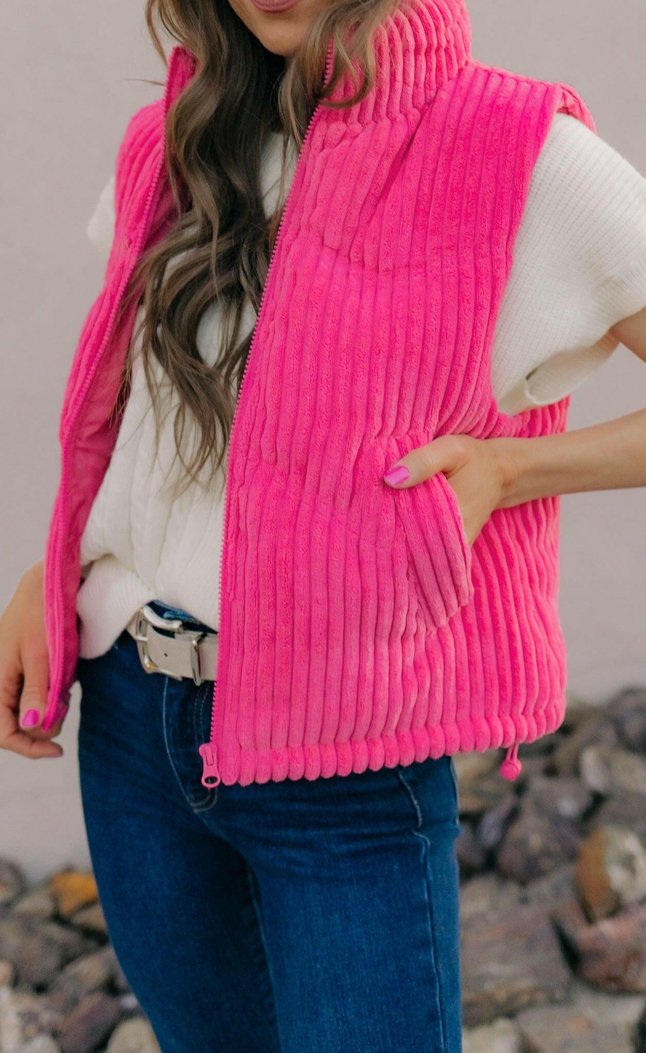 The Ridge Zip-Up Padded Corduroy Puffer Vest S-3X EXCLUSIVE-Vests-Krush Kandy, Women's Online Fashion Boutique Located in Phoenix, Arizona (Scottsdale Area)