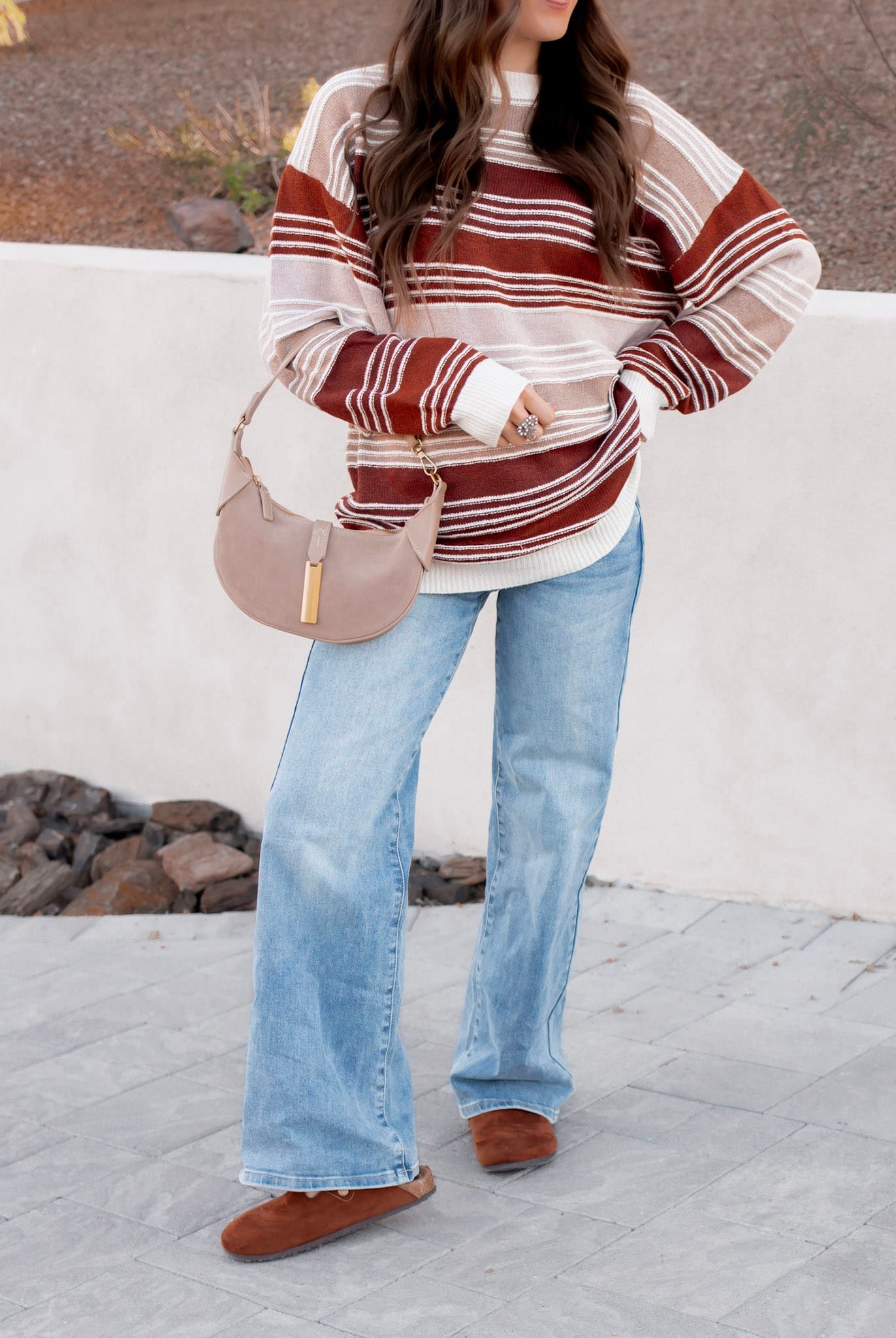 Retro Sunrise Stripe Knit Long Sleeve-Long Sleeve Tops-Krush Kandy, Women's Online Fashion Boutique Located in Phoenix, Arizona (Scottsdale Area)