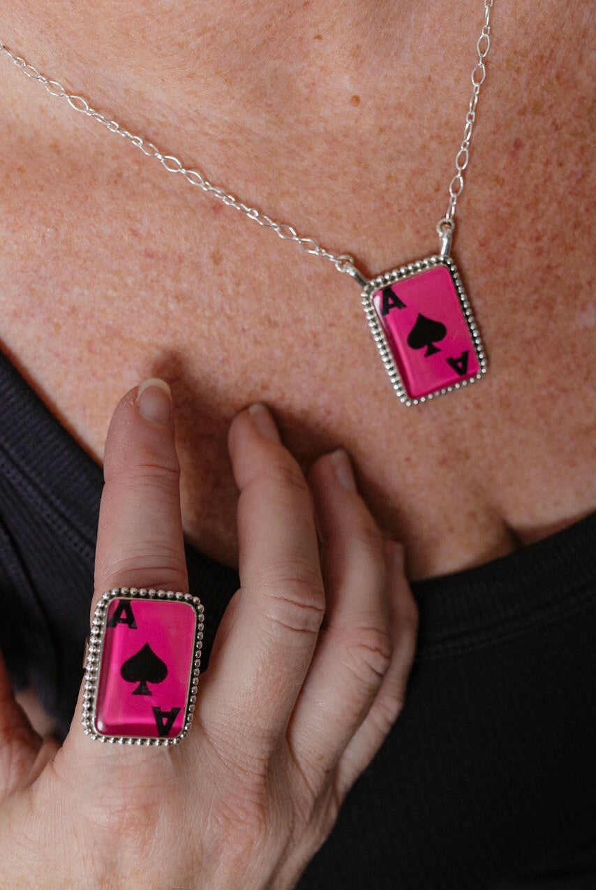 Wild Ace Sterling Silver Ring & Necklaces-Necklaces-Krush Kandy, Women's Online Fashion Boutique Located in Phoenix, Arizona (Scottsdale Area)