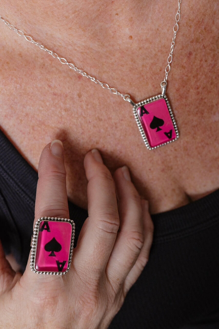 Wild Ace Sterling Silver Ring & Necklaces-Necklaces-Krush Kandy, Women's Online Fashion Boutique Located in Phoenix, Arizona (Scottsdale Area)