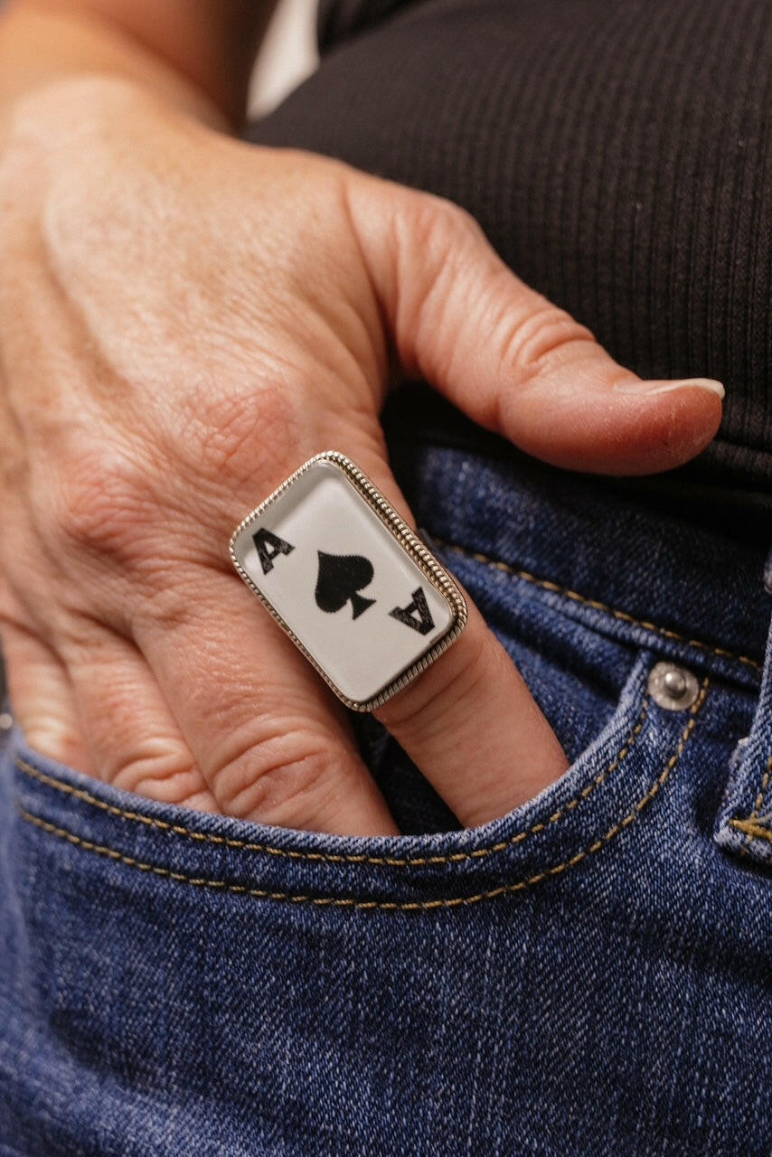 Wild Ace Sterling Silver Ring & Necklaces-Necklaces-Krush Kandy, Women's Online Fashion Boutique Located in Phoenix, Arizona (Scottsdale Area)