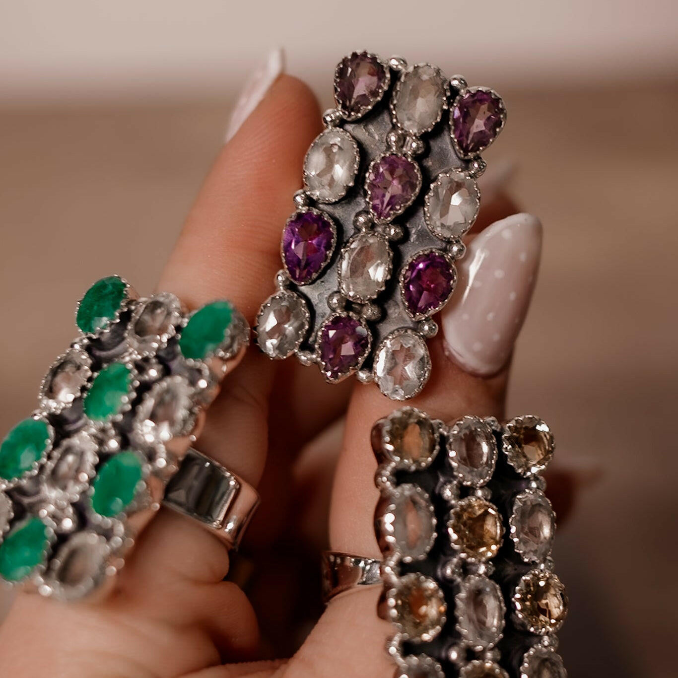 White CZ & Stone Bar Ring-Rings-Krush Kandy, Women's Online Fashion Boutique Located in Phoenix, Arizona (Scottsdale Area)