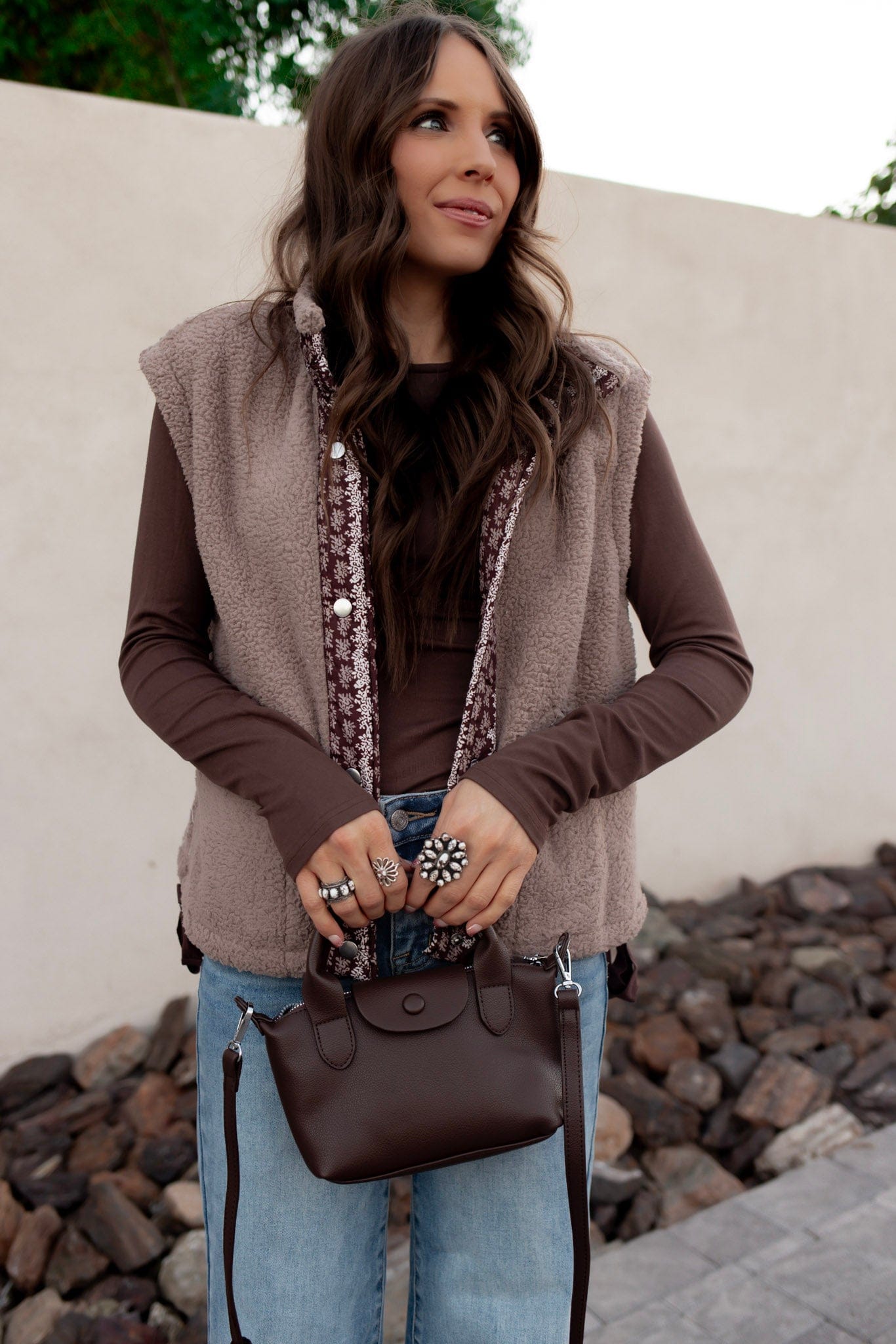 Smooth Texture Handle Satchel-Purses & Bags-Krush Kandy, Women's Online Fashion Boutique Located in Phoenix, Arizona (Scottsdale Area)