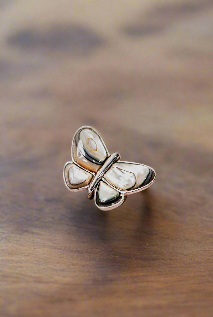 Butterfly Stone Slab Ring-Rings-Krush Kandy, Women's Online Fashion Boutique Located in Phoenix, Arizona (Scottsdale Area)