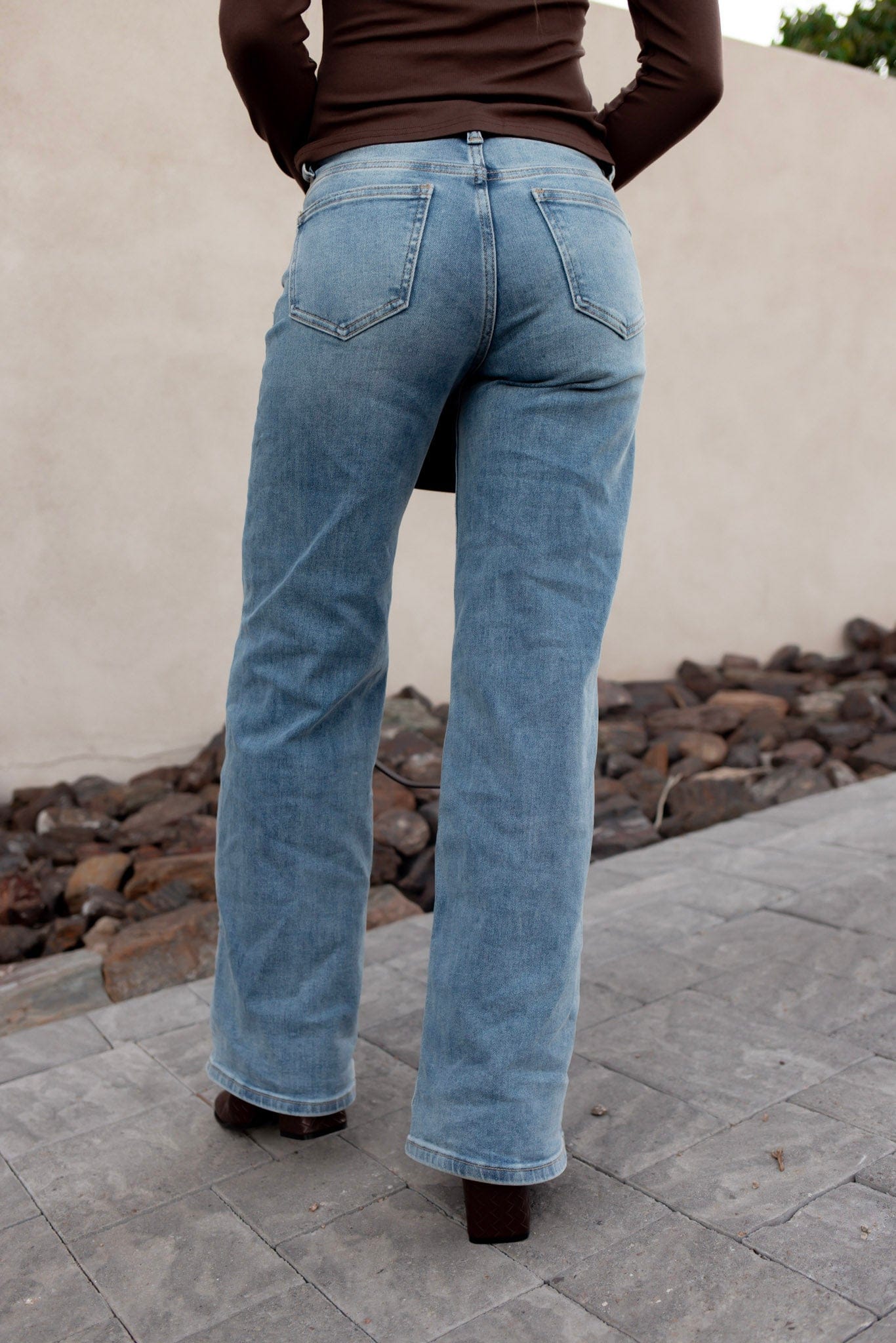 High Rise Wide Leg Denim Jeans-Jeans-Krush Kandy, Women's Online Fashion Boutique Located in Phoenix, Arizona (Scottsdale Area)