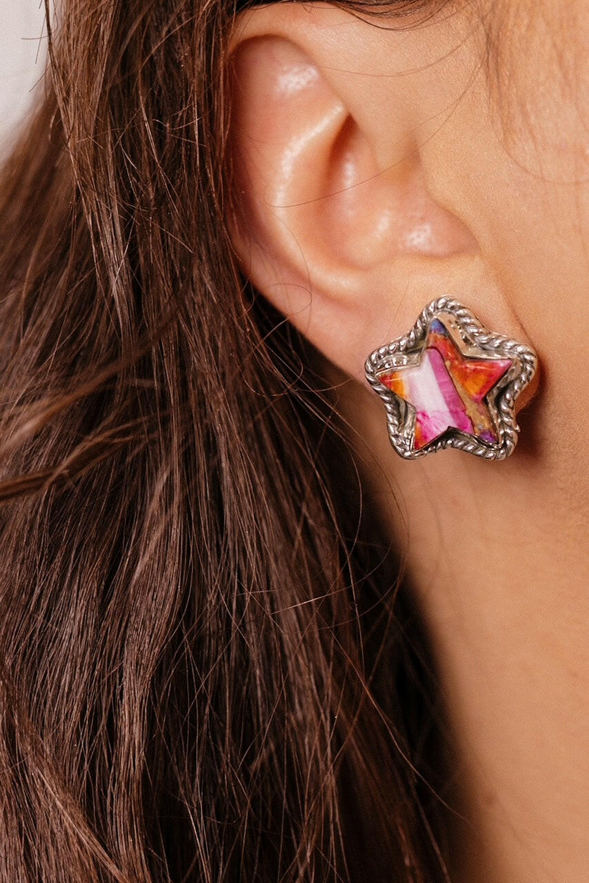 Jumbo Star Slab Stud Earrings-Stud Earrings-Krush Kandy, Women's Online Fashion Boutique Located in Phoenix, Arizona (Scottsdale Area)