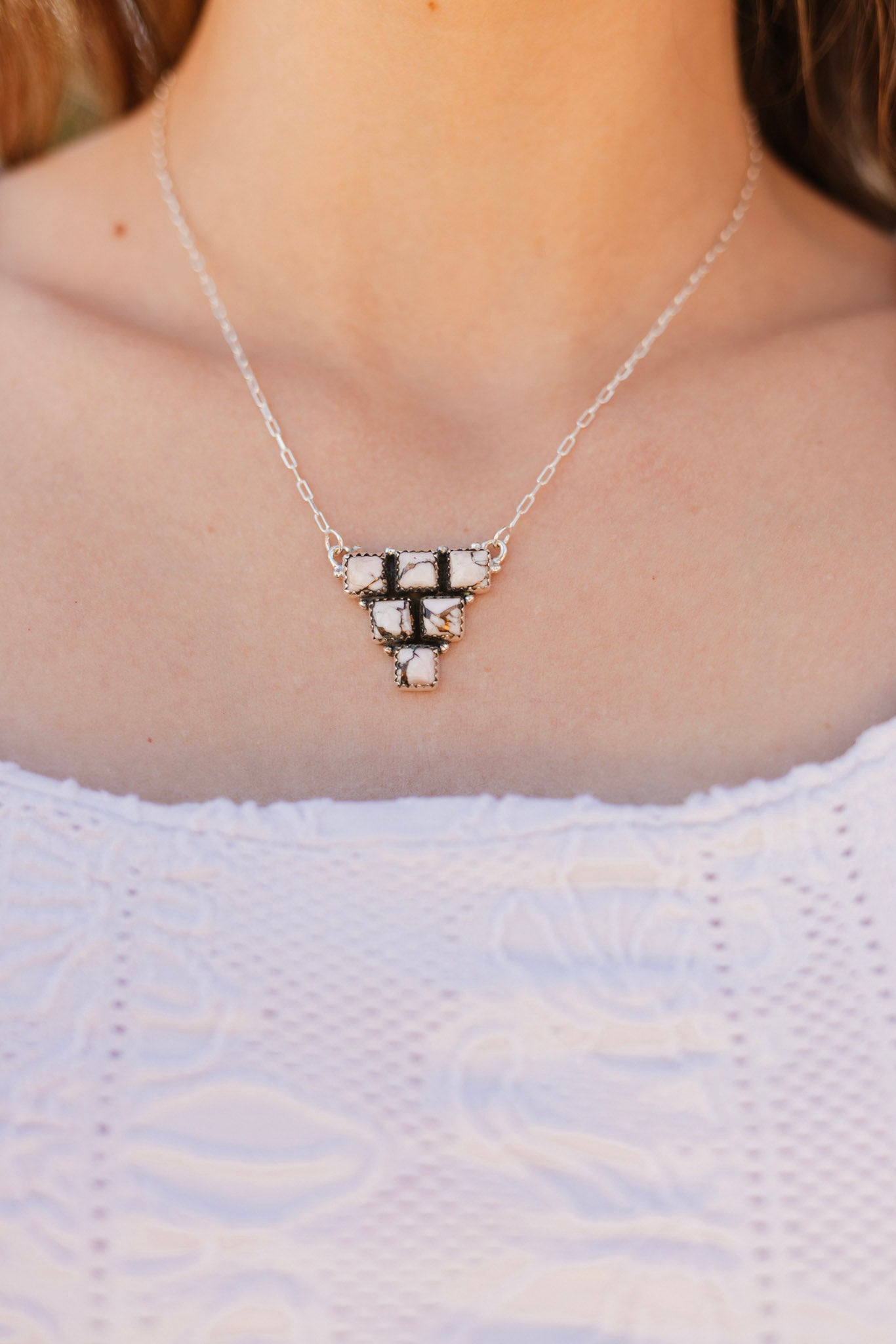 Perfectly Captured Stone Cluster Necklaces-Necklaces-Krush Kandy, Women's Online Fashion Boutique Located in Phoenix, Arizona (Scottsdale Area)