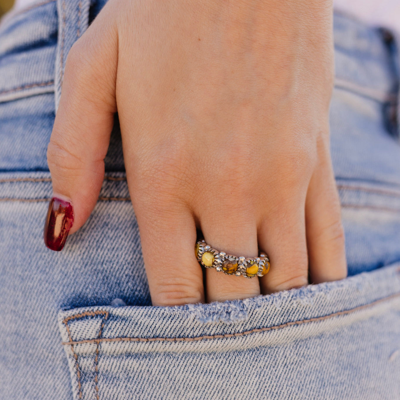 Eternity Stone Ring-Rings-Krush Kandy, Women's Online Fashion Boutique Located in Phoenix, Arizona (Scottsdale Area)