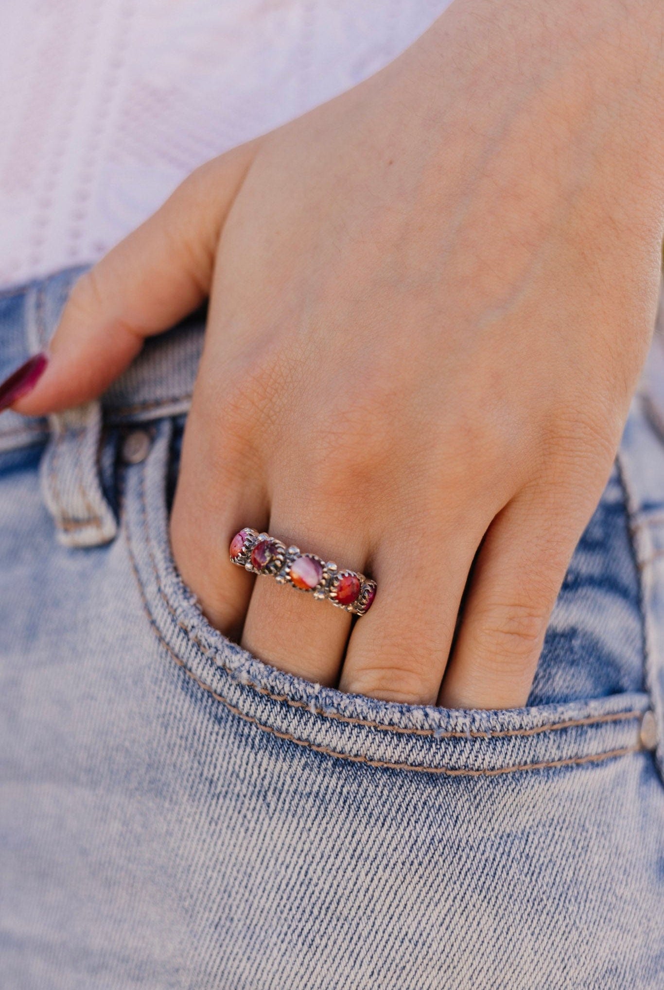 Eternity Stone Ring-Rings-Krush Kandy, Women's Online Fashion Boutique Located in Phoenix, Arizona (Scottsdale Area)