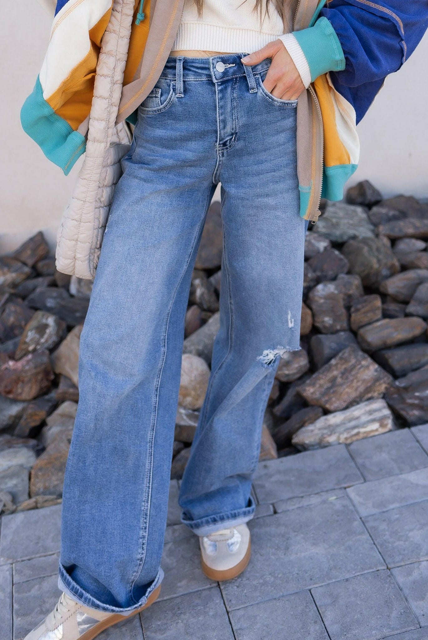 Just a Girl Wide Leg Vervet Jeans-Jeans-Krush Kandy, Women's Online Fashion Boutique Located in Phoenix, Arizona (Scottsdale Area)