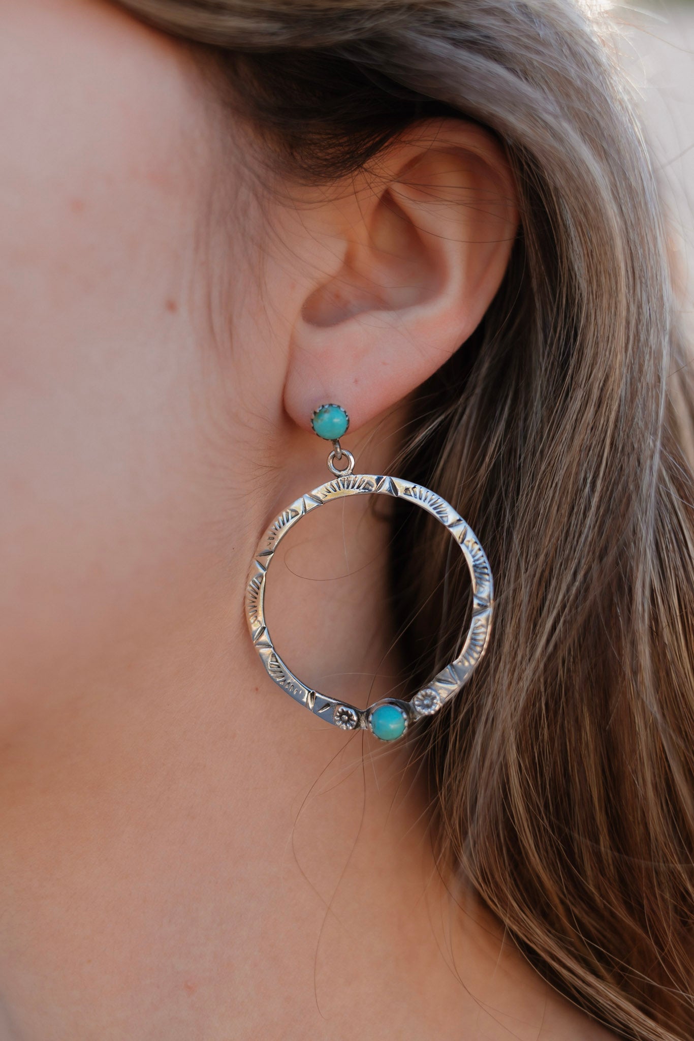 Boho Hoops Opal Earrings-Earrings-Krush Kandy, Women's Online Fashion Boutique Located in Phoenix, Arizona (Scottsdale Area)
