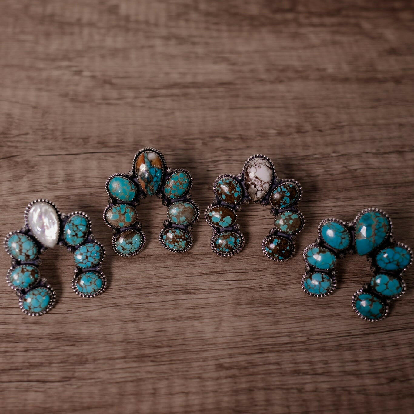 Mixed Mine 8 Horseshoe Stone ring-Cluster Rings-Krush Kandy, Women's Online Fashion Boutique Located in Phoenix, Arizona (Scottsdale Area)