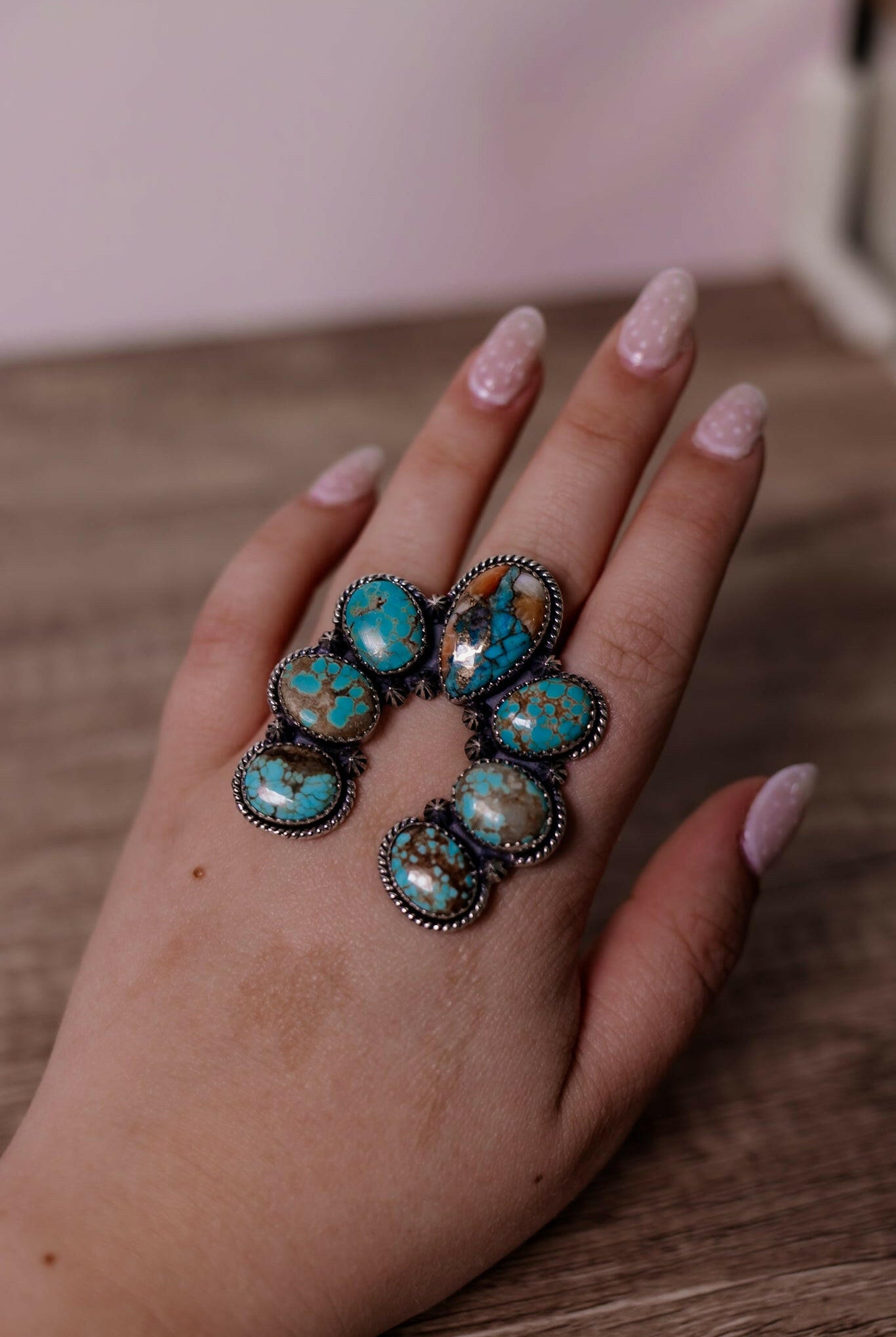 Mixed Mine 8 Horseshoe Stone ring-Cluster Rings-Krush Kandy, Women's Online Fashion Boutique Located in Phoenix, Arizona (Scottsdale Area)