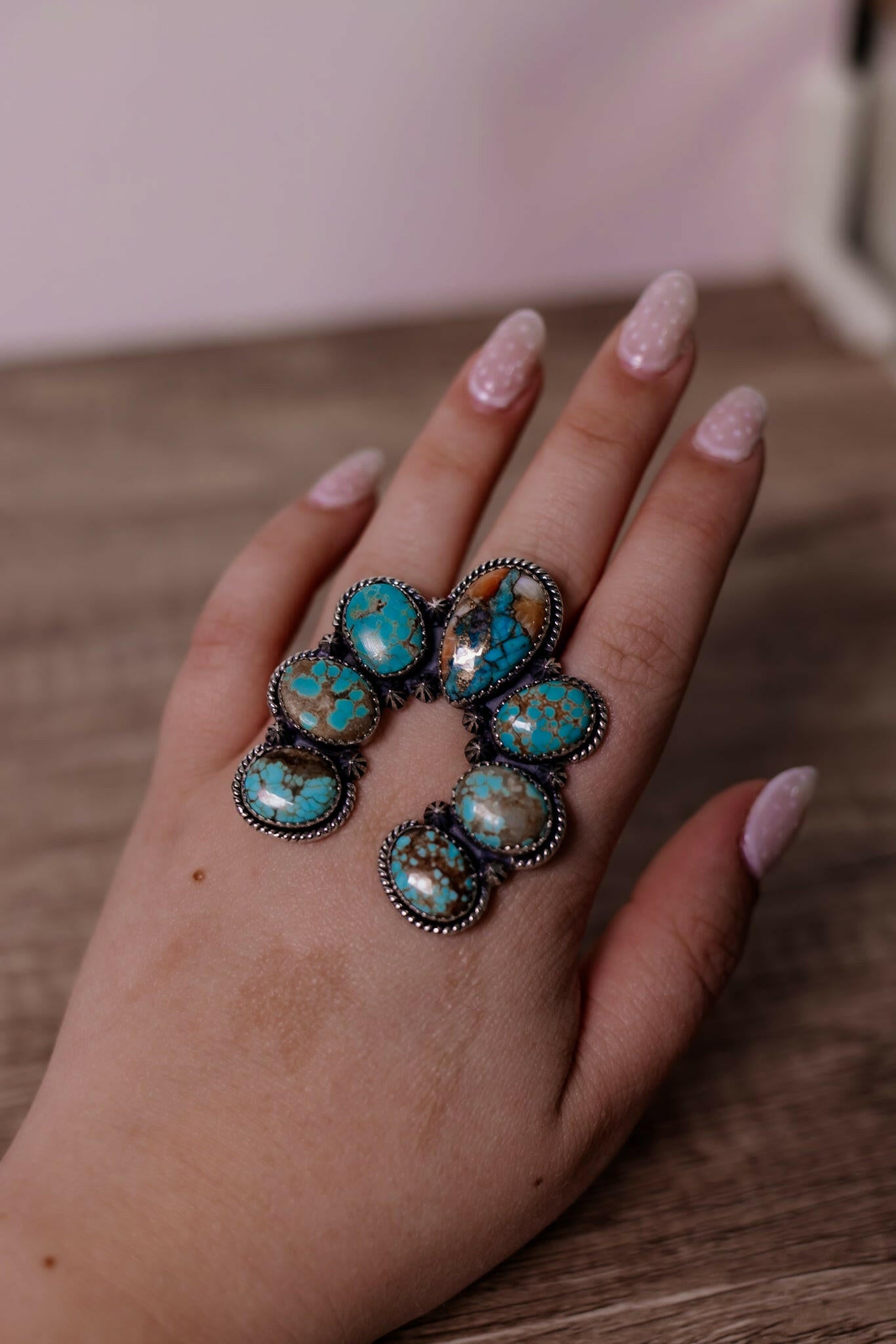 Mixed Mine 8 Horseshoe Stone ring-Cluster Rings-Krush Kandy, Women's Online Fashion Boutique Located in Phoenix, Arizona (Scottsdale Area)