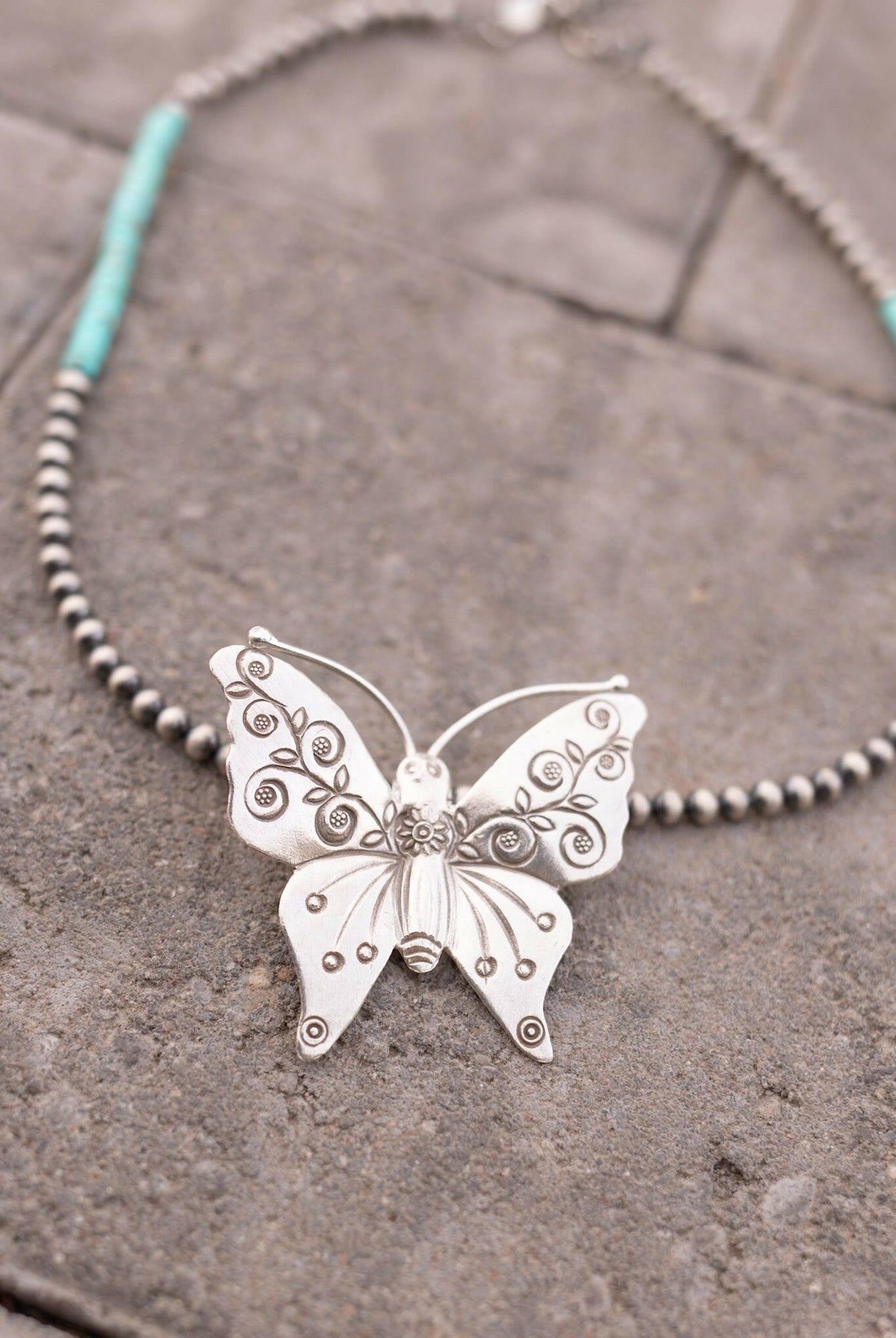Bethany's Butterfly Sterling Silver Desert Pearl Necklaces-Pearl Necklaces-Krush Kandy, Women's Online Fashion Boutique Located in Phoenix, Arizona (Scottsdale Area)