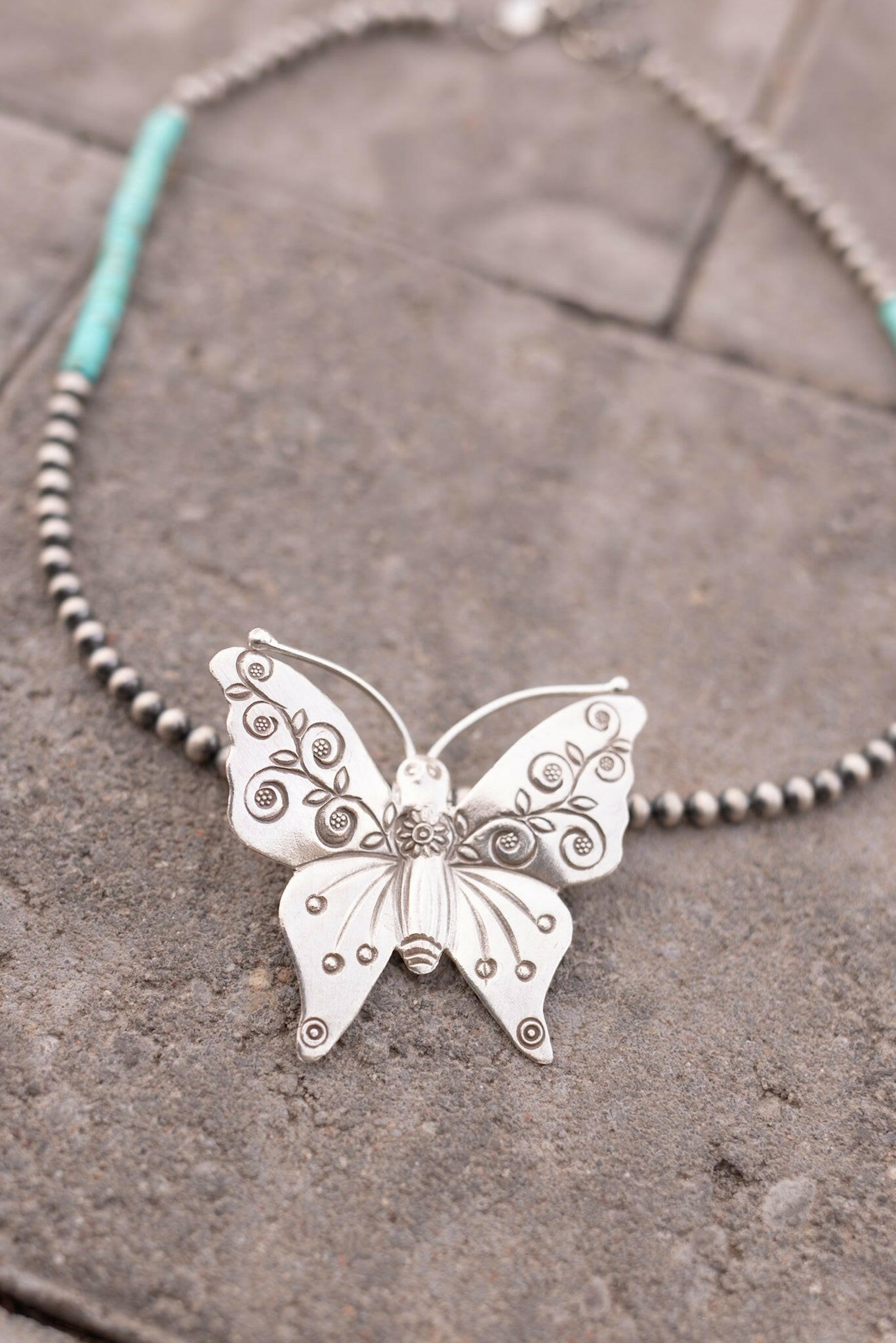 Bethany's Butterfly Sterling Silver Desert Pearl Necklaces-Pearl Necklaces-Krush Kandy, Women's Online Fashion Boutique Located in Phoenix, Arizona (Scottsdale Area)