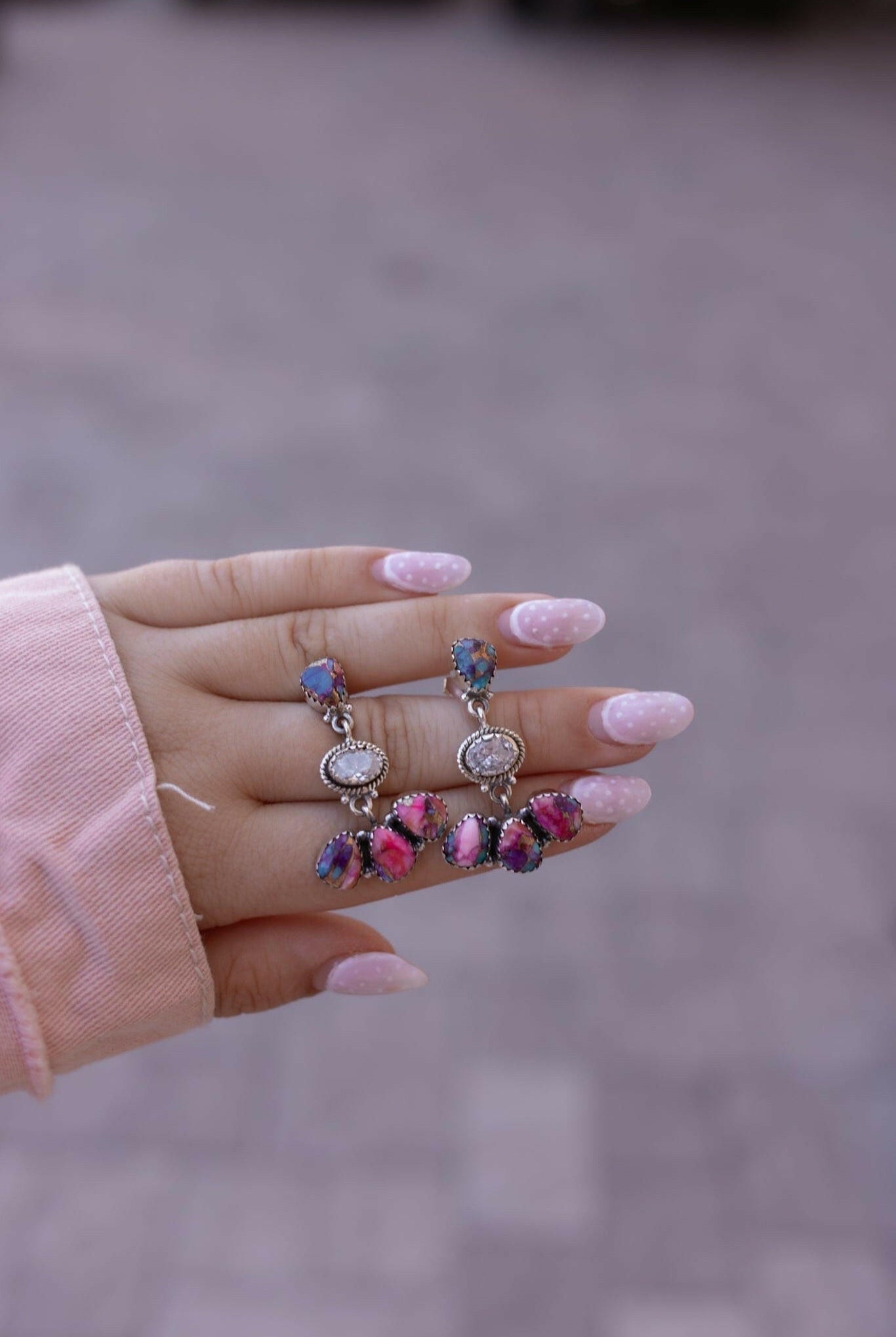 Crystal & Multi Stone Earrings-Earrings-Krush Kandy, Women's Online Fashion Boutique Located in Phoenix, Arizona (Scottsdale Area)