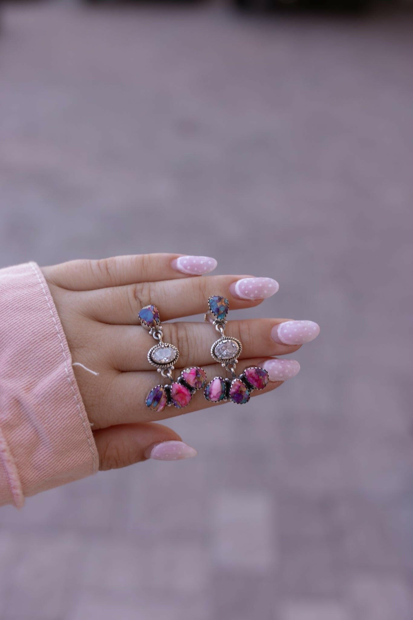 Crystal & Multi Stone Earrings-Earrings-Krush Kandy, Women's Online Fashion Boutique Located in Phoenix, Arizona (Scottsdale Area)