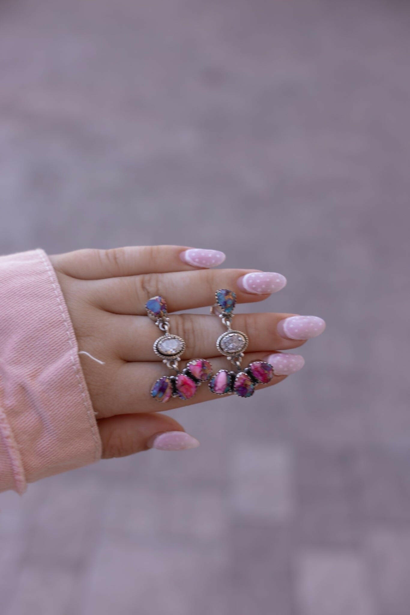 Crystal & Multi Stone Earrings-Earrings-Krush Kandy, Women's Online Fashion Boutique Located in Phoenix, Arizona (Scottsdale Area)