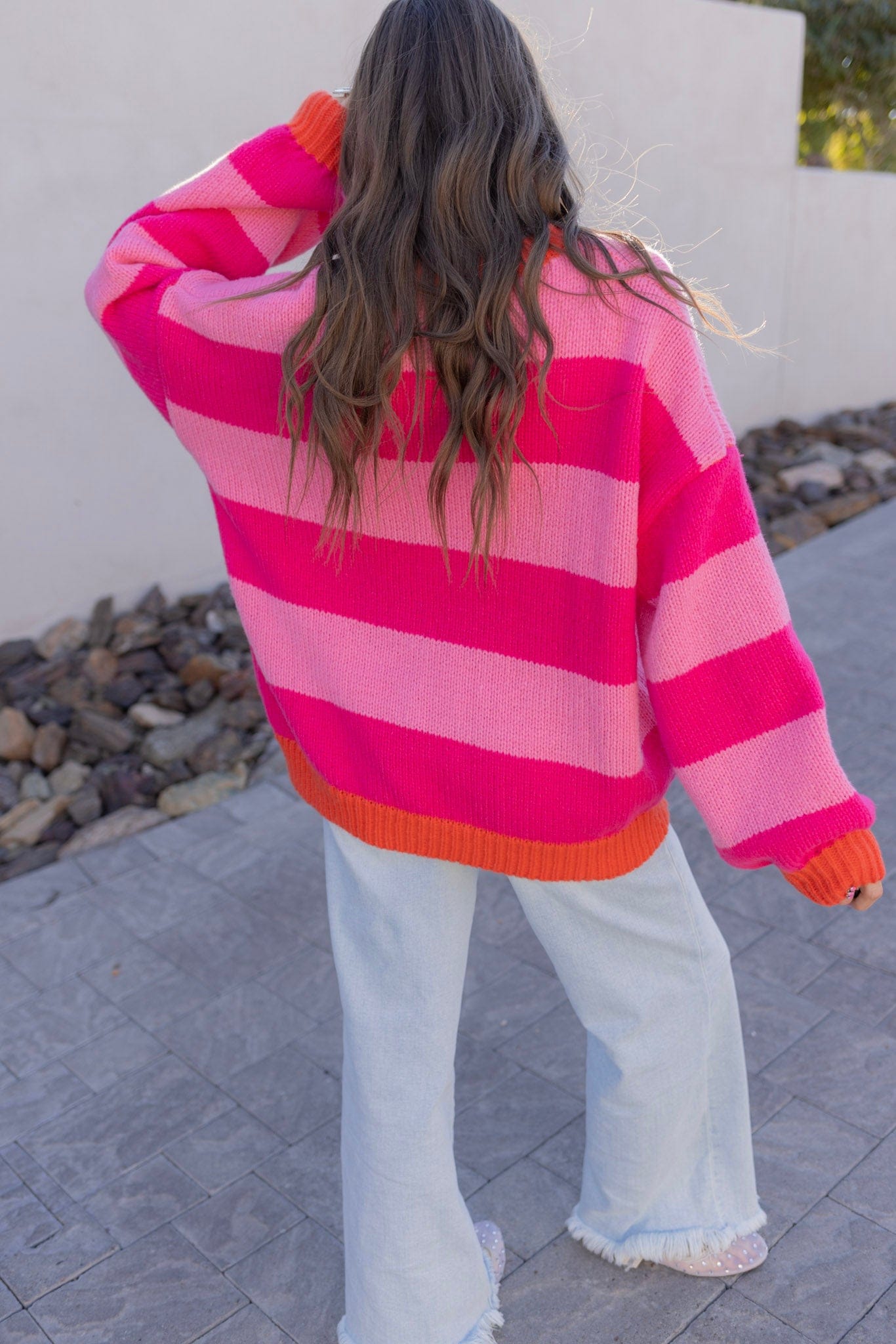 Kandy Stripes Long Sleeve Sweater-Sweater-Krush Kandy, Women's Online Fashion Boutique Located in Phoenix, Arizona (Scottsdale Area)