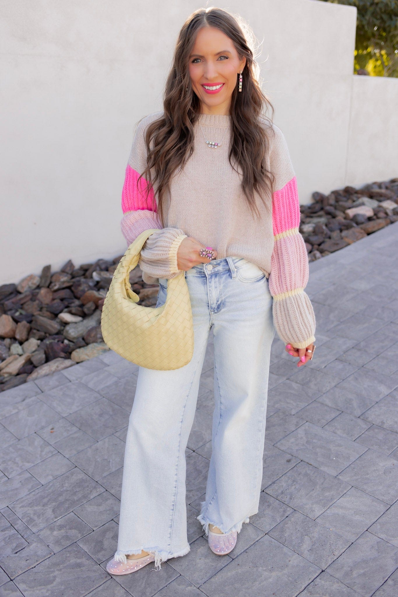 Cozy Kandy Stripe Sleeve Sweater-Sweater-Krush Kandy, Women's Online Fashion Boutique Located in Phoenix, Arizona (Scottsdale Area)