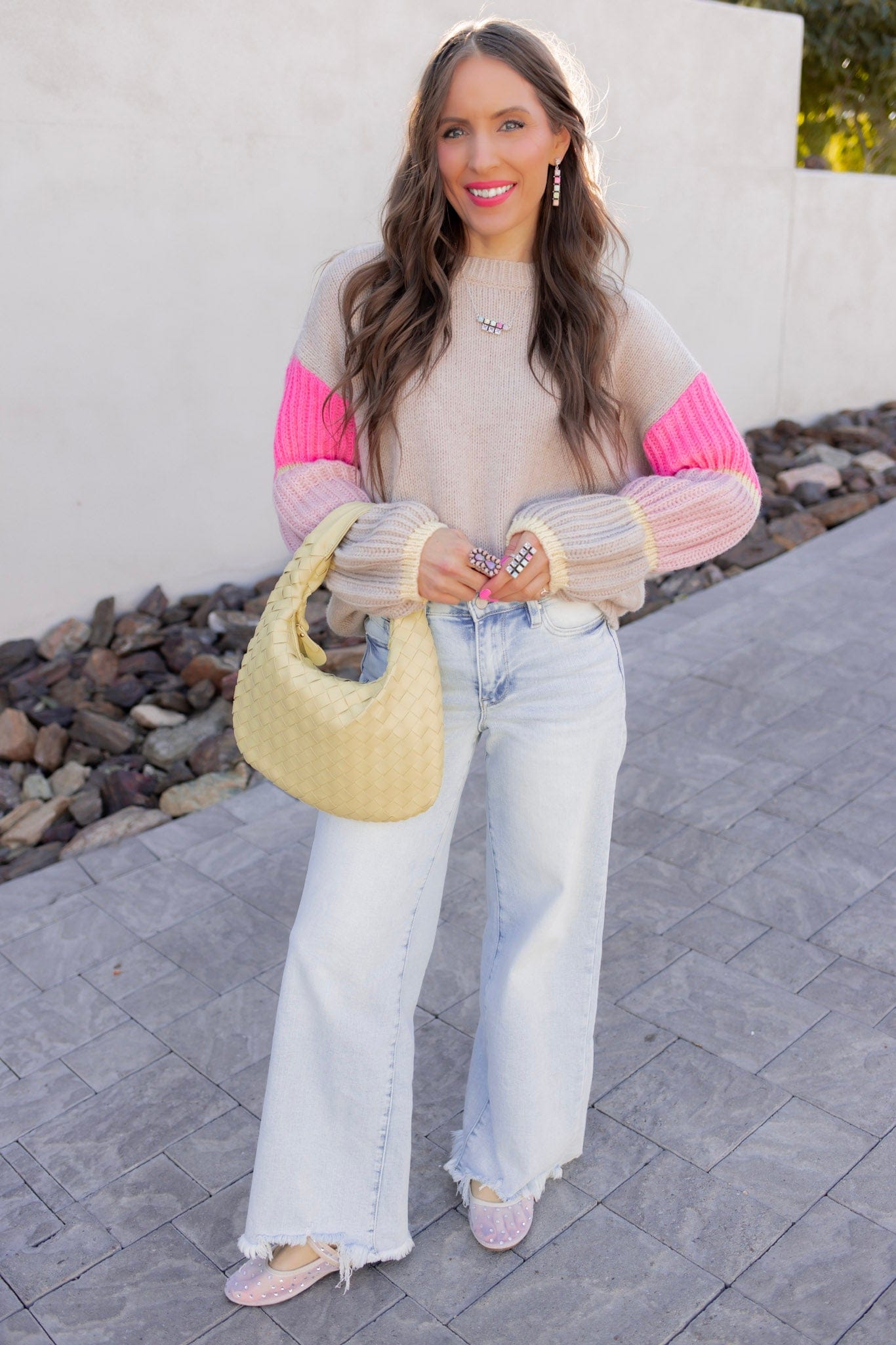 Cozy Kandy Stripe Sleeve Sweater-Sweater-Krush Kandy, Women's Online Fashion Boutique Located in Phoenix, Arizona (Scottsdale Area)