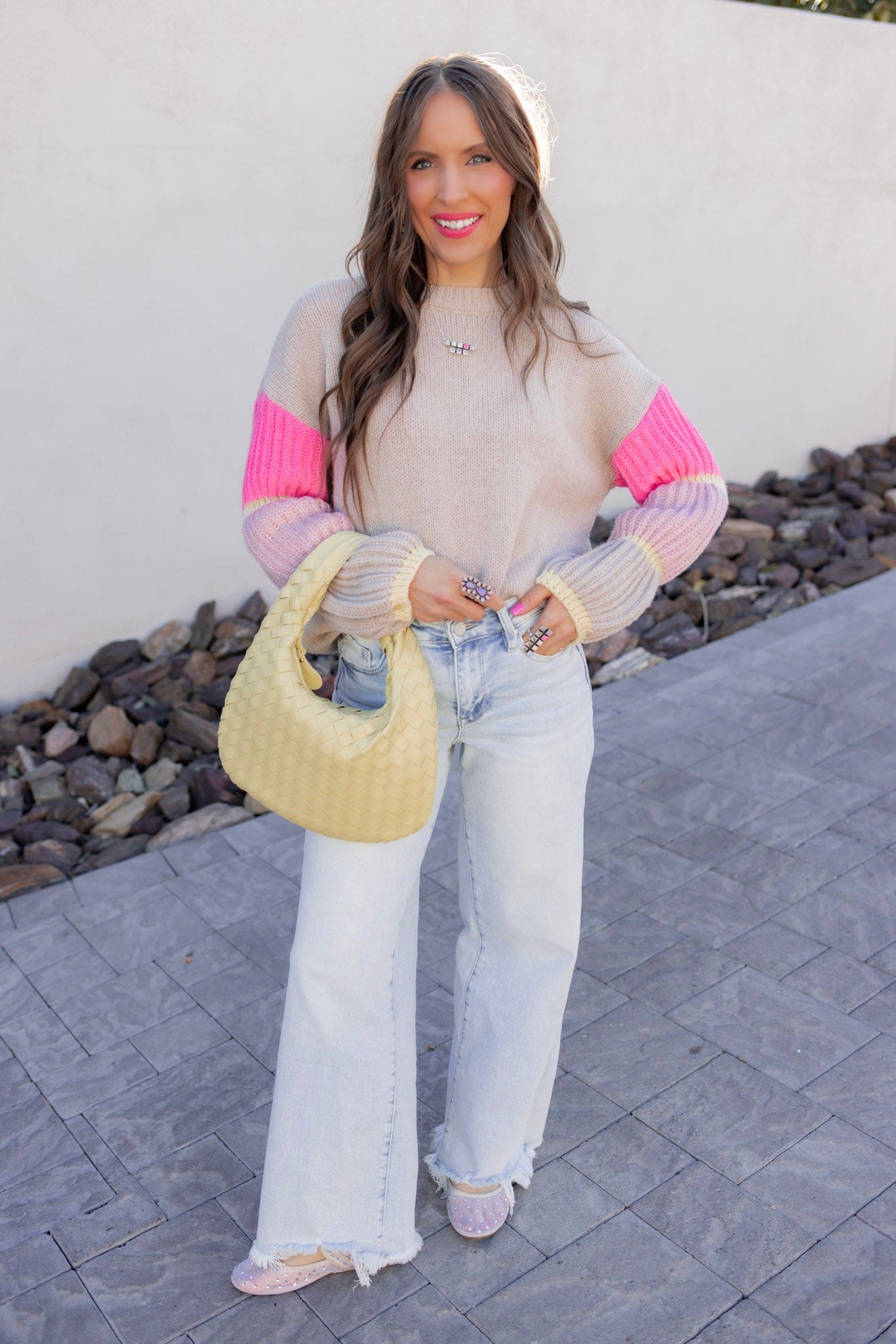 Cozy Kandy Stripe Sleeve Sweater-Sweater-Krush Kandy, Women's Online Fashion Boutique Located in Phoenix, Arizona (Scottsdale Area)