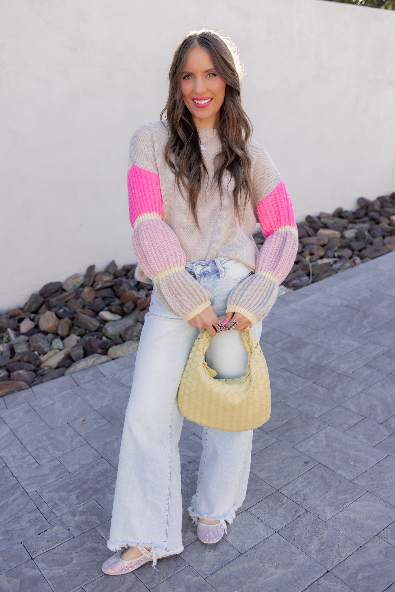 Cozy Kandy Stripe Sleeve Sweater-Sweater-Krush Kandy, Women's Online Fashion Boutique Located in Phoenix, Arizona (Scottsdale Area)