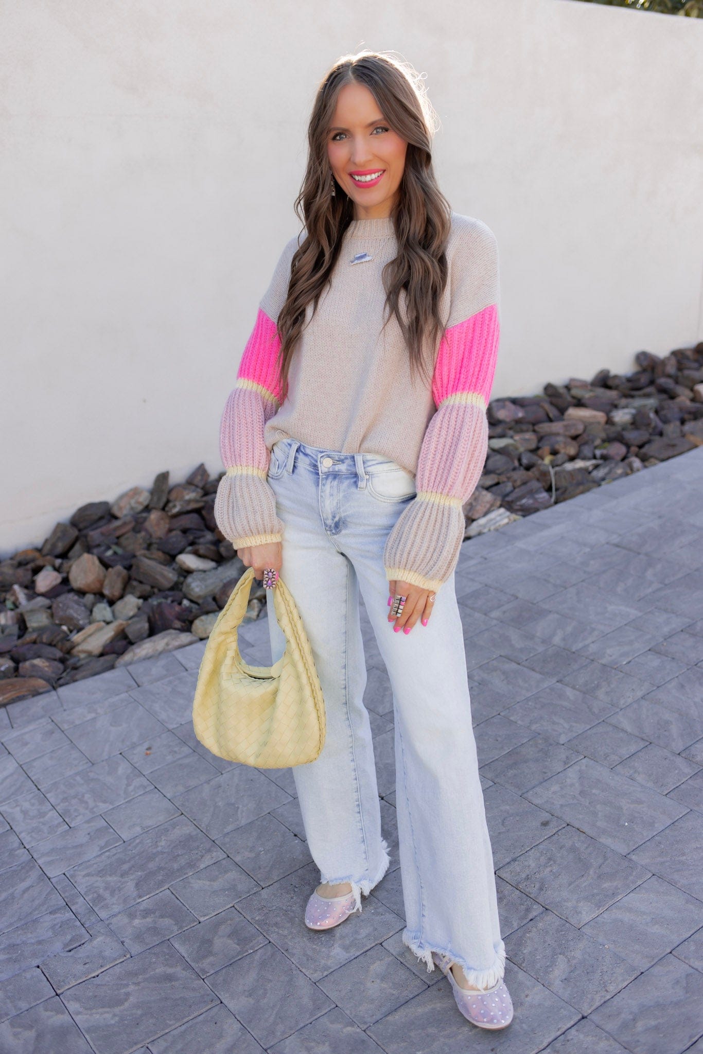 Cozy Kandy Stripe Sleeve Sweater-Sweater-Krush Kandy, Women's Online Fashion Boutique Located in Phoenix, Arizona (Scottsdale Area)