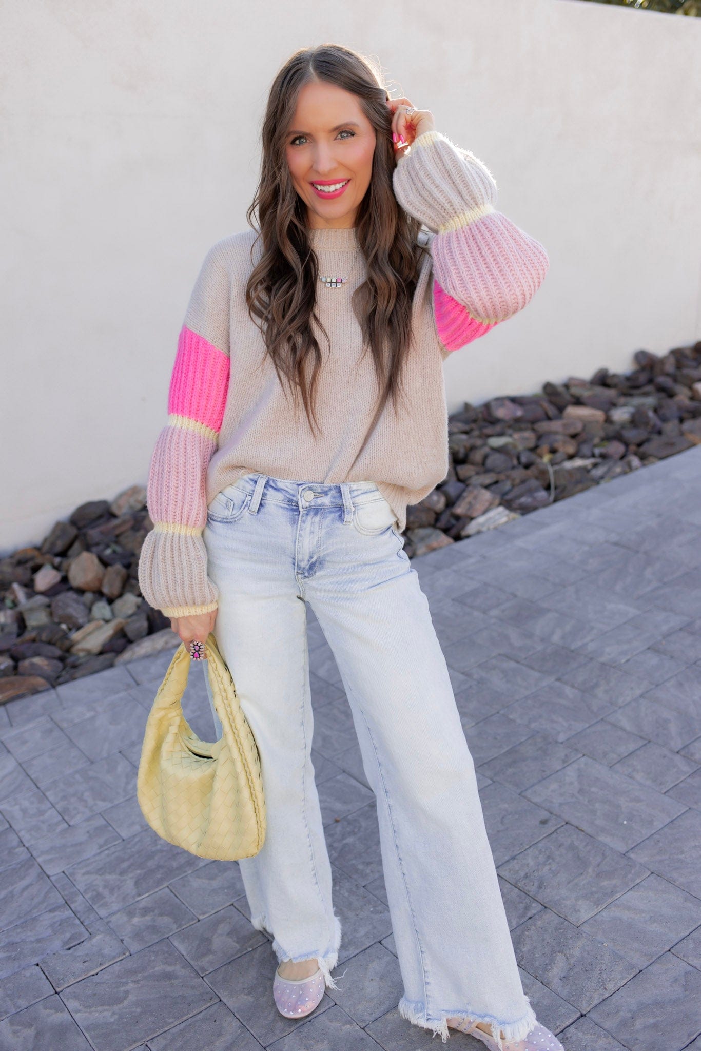 Cozy Kandy Stripe Sleeve Sweater-Sweater-Krush Kandy, Women's Online Fashion Boutique Located in Phoenix, Arizona (Scottsdale Area)