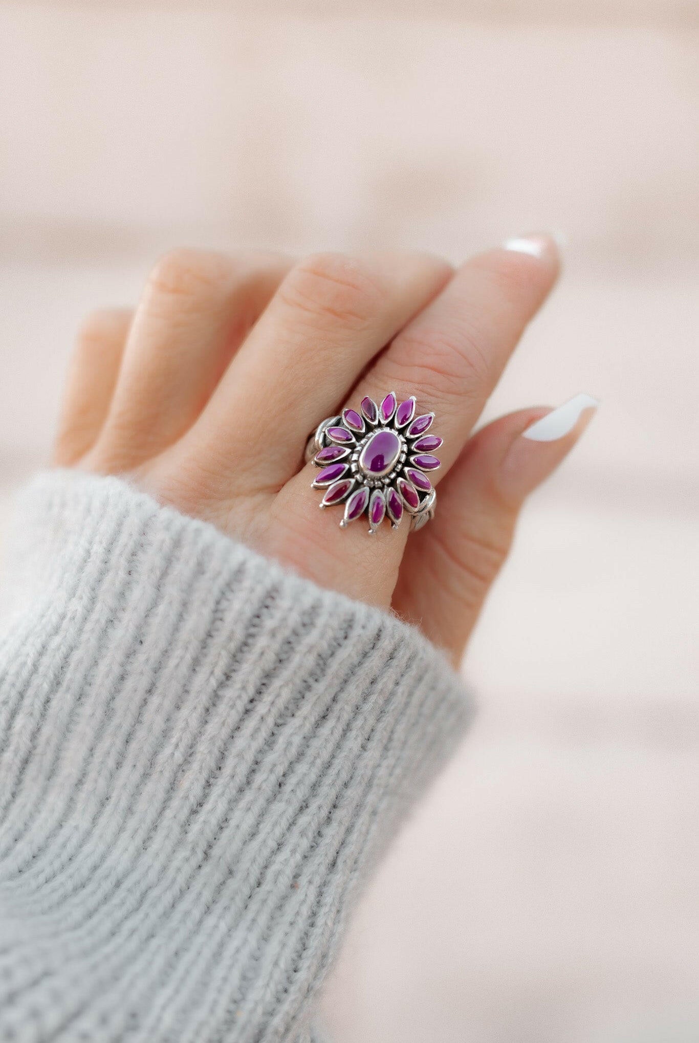 Favorite Fall Blossom Sterling Silver Stone Ring-Cluster Rings-Krush Kandy, Women's Online Fashion Boutique Located in Phoenix, Arizona (Scottsdale Area)