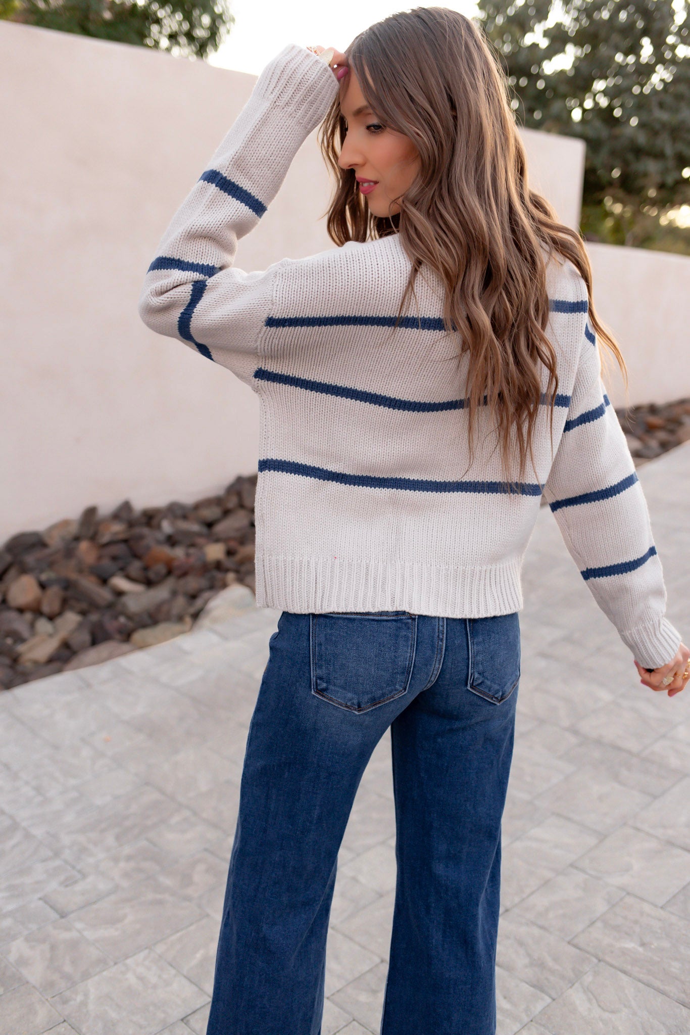 Cloudy Skies Relaxed Stripe Cardigan-Cardigan-Krush Kandy, Women's Online Fashion Boutique Located in Phoenix, Arizona (Scottsdale Area)