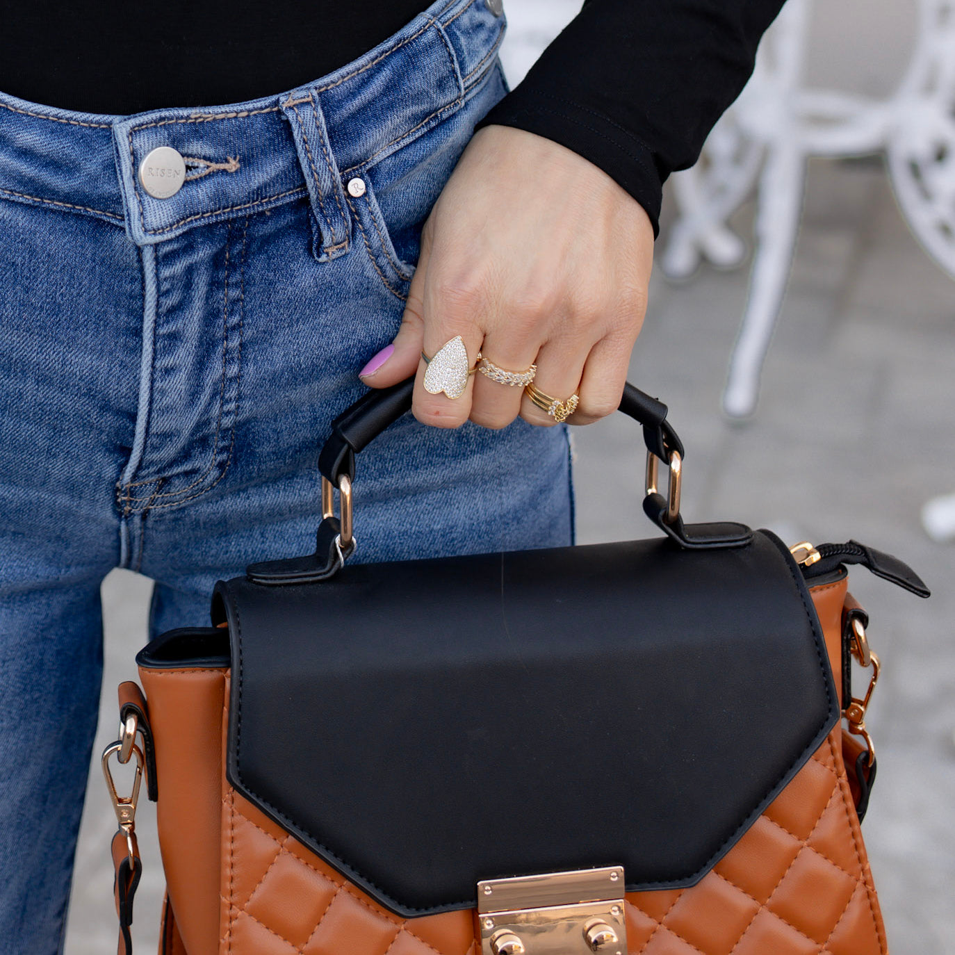 Lou Square Quilted Crossbody